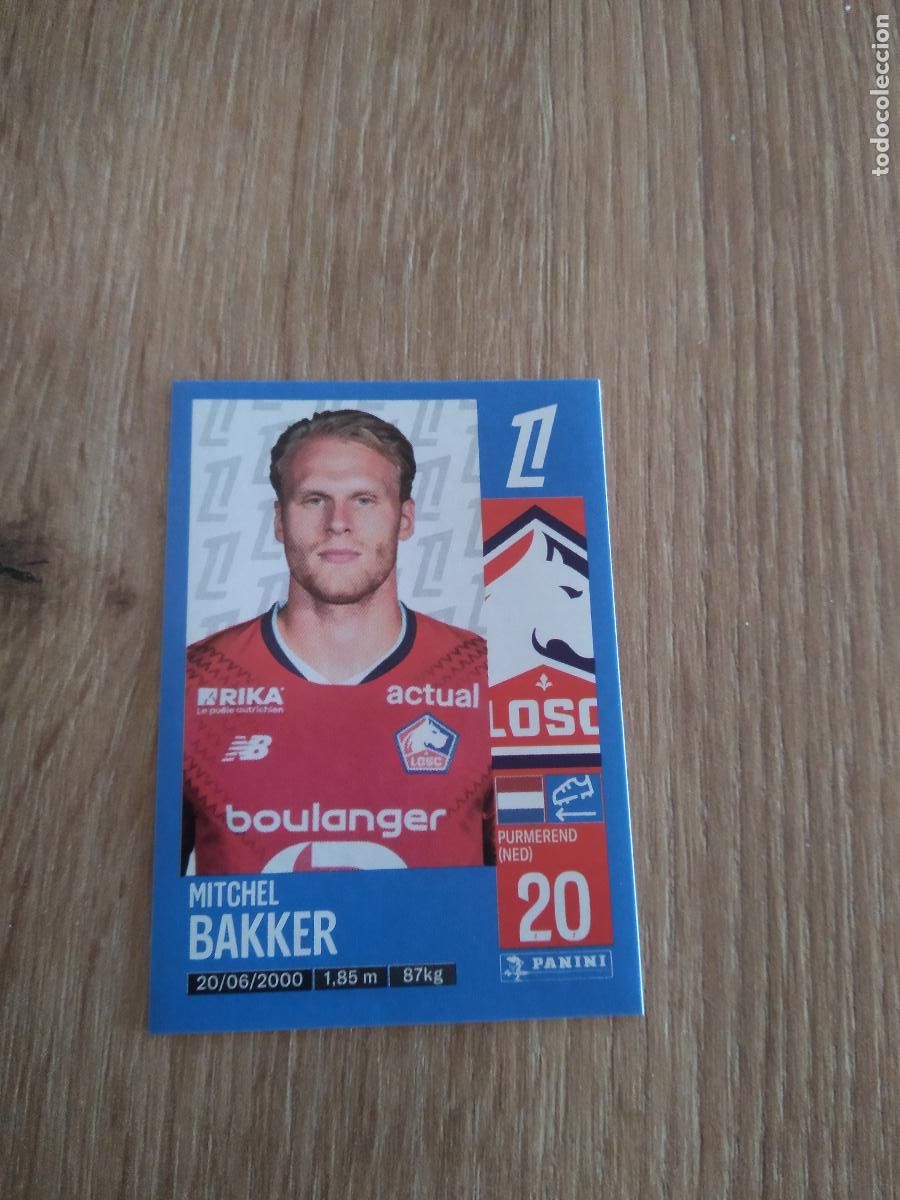 Fu&szlig;ball-Sticker: 158 MITCHEL BAKKER LOSC LILLE CROMO FUTBOL PANINI LIGUE 1 FOOT 24-25 LIGA FRANCIA 2024-2025