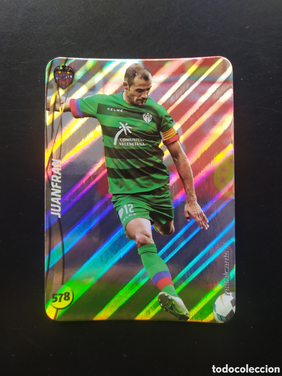 Cartes &agrave; collectionner de Football: Mundicromo fichas Liga 2014 2015 14 15 Juanfran top brillo rayas n&deg; 578 Levante