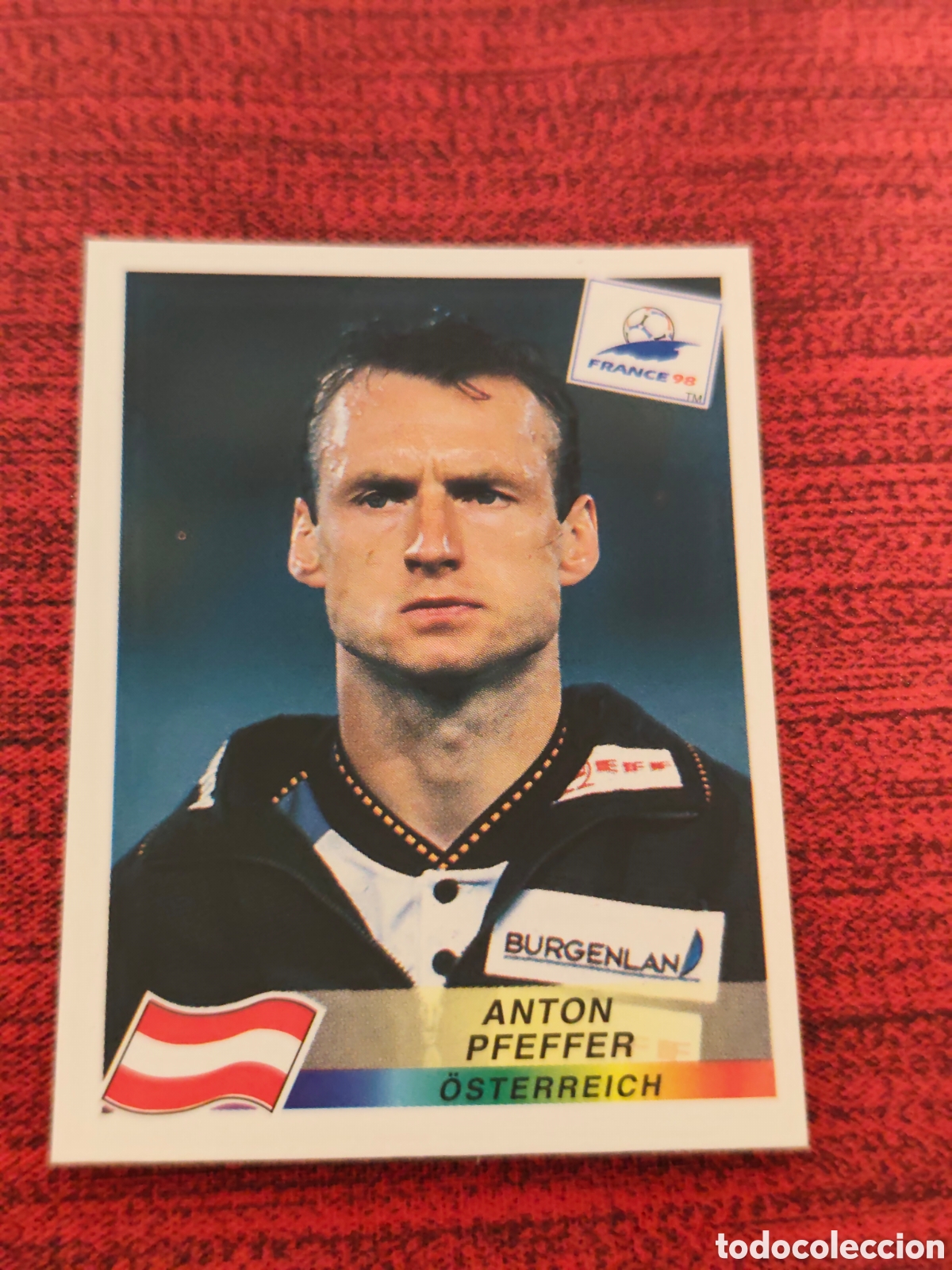 Fu&szlig;ball-Sticker: 141 PFEFFER AUSTRIA FRANCE FRANCIA 98 PANINI