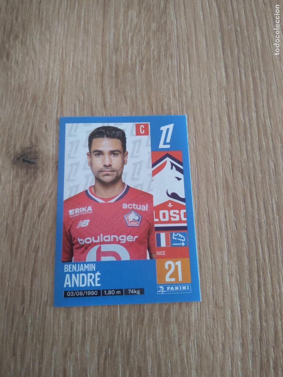 Cromos de F&uacute;tbol: 166 BENJAMIN ANDRE LOSC LILLE CROMO FUTBOL PANINI LIGUE 1 FOOT 24-25 LIGA FRANCIA 2024-2025