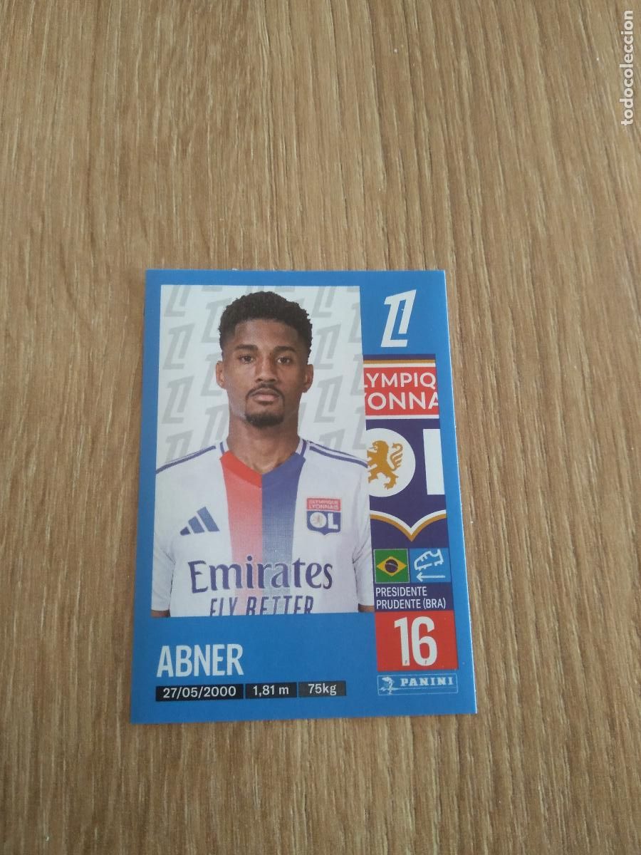 Cromos de F&uacute;tbol: 182 ABNER OLYMPIQUE LYON CROMO FUTBOL PANINI LIGUE 1 FOOT 24-25 LIGA FRANCIA 2024-2025
