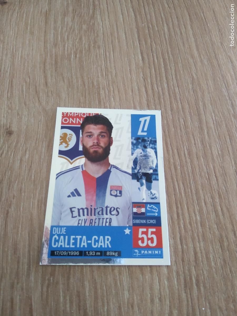 Cromos de F&uacute;tbol: 183 DUJE CALETA-CAR OLYMPIQUE LYON CROMO FUTBOL PANINI LIGUE 1 FOOT 24-25 LIGA FRANCIA 2024-2025