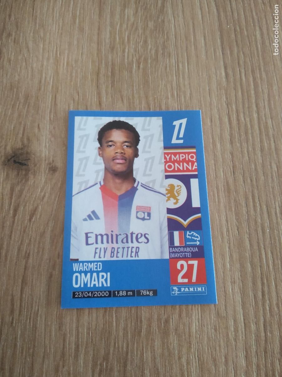 Cromos de F&uacute;tbol: 188 WARMED OMARI OLYMPIQUE LYON CROMO FUTBOL PANINI LIGUE 1 FOOT 24-25 LIGA FRANCIA 2024-2025