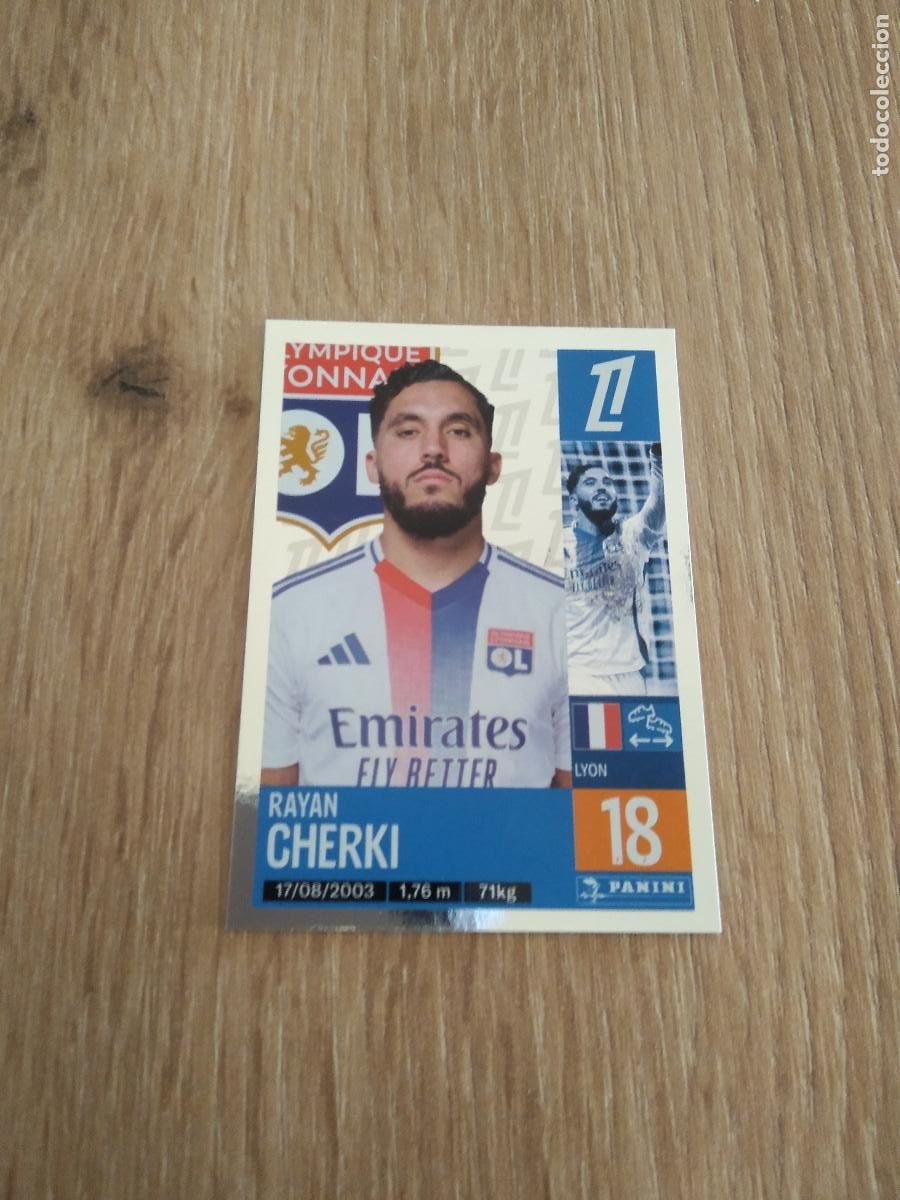Cromos de F&uacute;tbol: 191 RAYAN CHERKI OLYMPIQUE LYON CROMO FUTBOL PANINI LIGUE 1 FOOT 24-25 LIGA FRANCIA 2024-2025