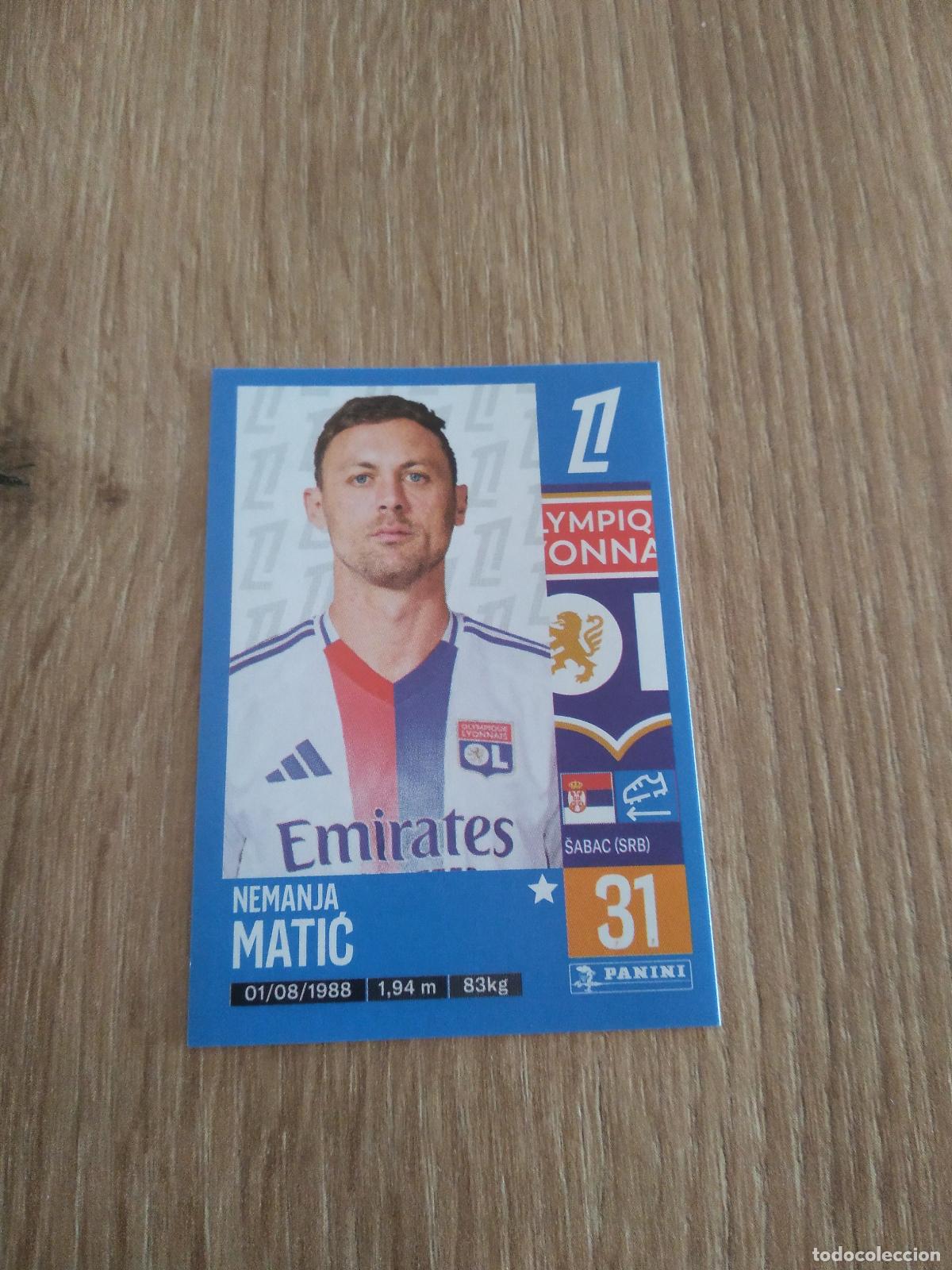 Cromos de F&uacute;tbol: 192 NEMANJA MATIC OLYMPIQUE LYON CROMO FUTBOL PANINI LIGUE 1 FOOT 24-25 LIGA FRANCIA 2024-2025