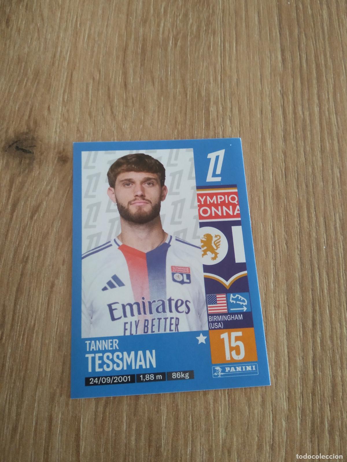 Cromos de F&uacute;tbol: 193 TANNER TESSMAN OLYMPIQUE LYON CROMO FUTBOL PANINI LIGUE 1 FOOT 24-25 LIGA FRANCIA 2024-2025