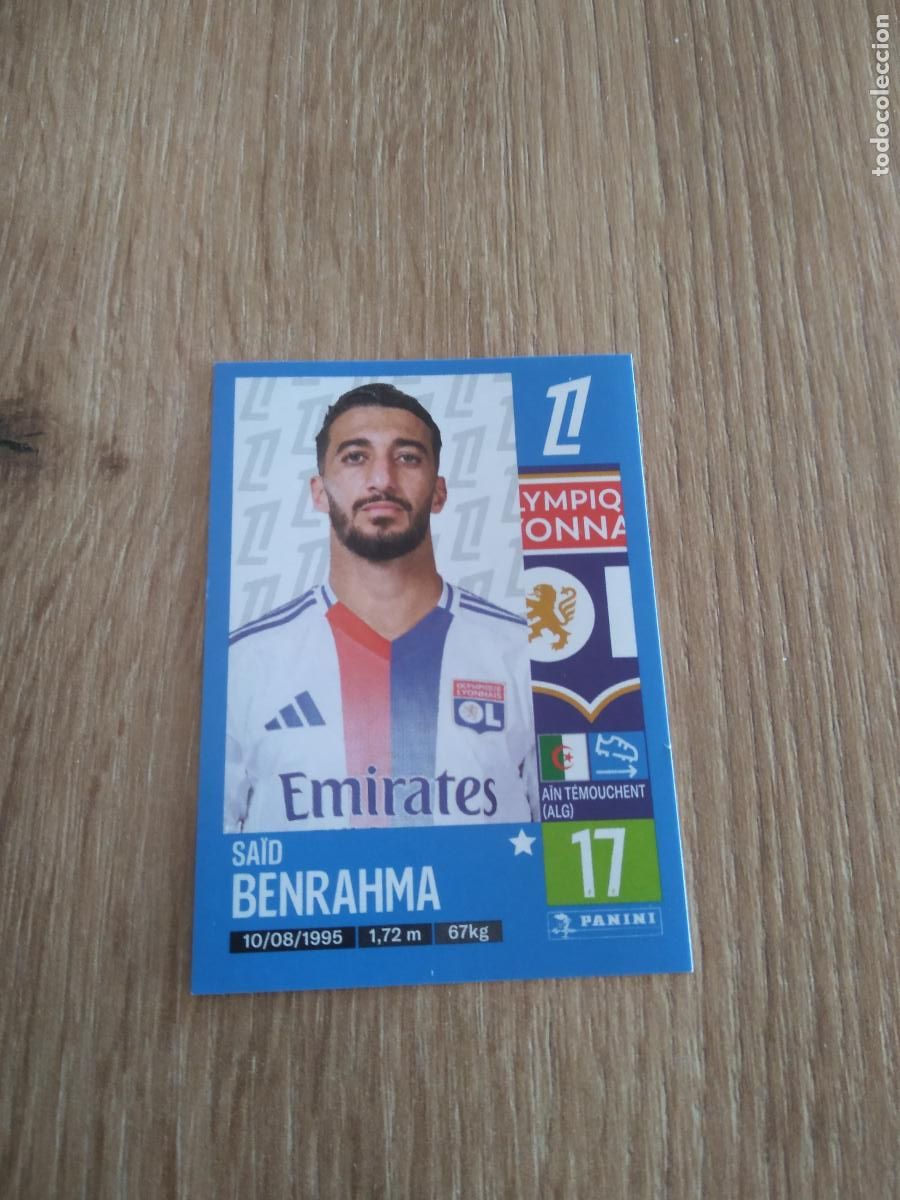 Cromos de Futebol: 196 SAID BENRAHMA OLYMPIQUE LYON CROMO FUTBOL PANINI LIGUE 1 FOOT 24-25 LIGA FRANCIA 2024-2025