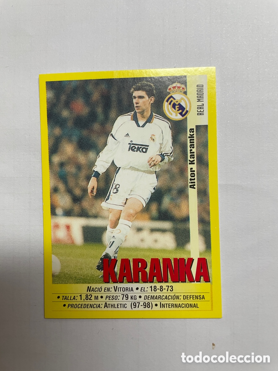 Cromos de F&uacute;tbol: 26a KARANKA REAL MADRID PANINI LIGA 1999/2000 99 00