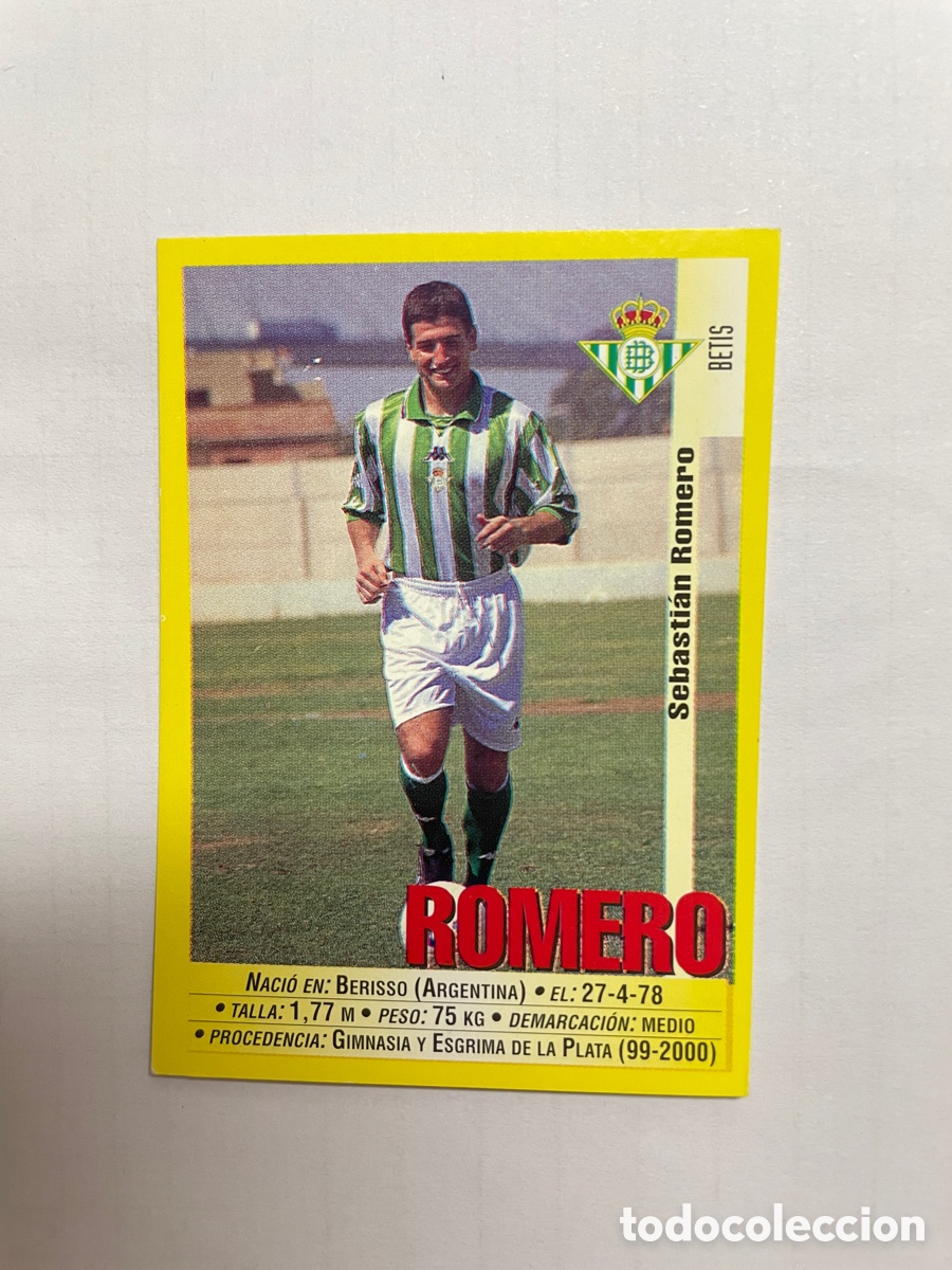 Football Stickers: 207a ROMERO BETIS SIN PEGAR PANINI LIGA 1999/2000 99 00