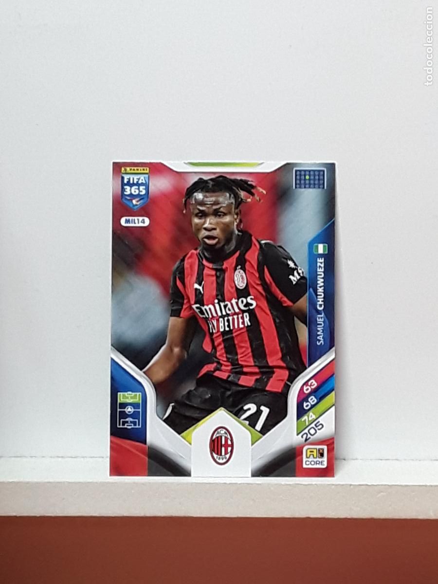 Cromos de F&uacute;tbol: FIFA 365 ADRENALYN 2025 2026 25 26 ALBUM PANINI LIGA N MIL14 MIL 14 MILAN SAMUEL CHUKWUEZE