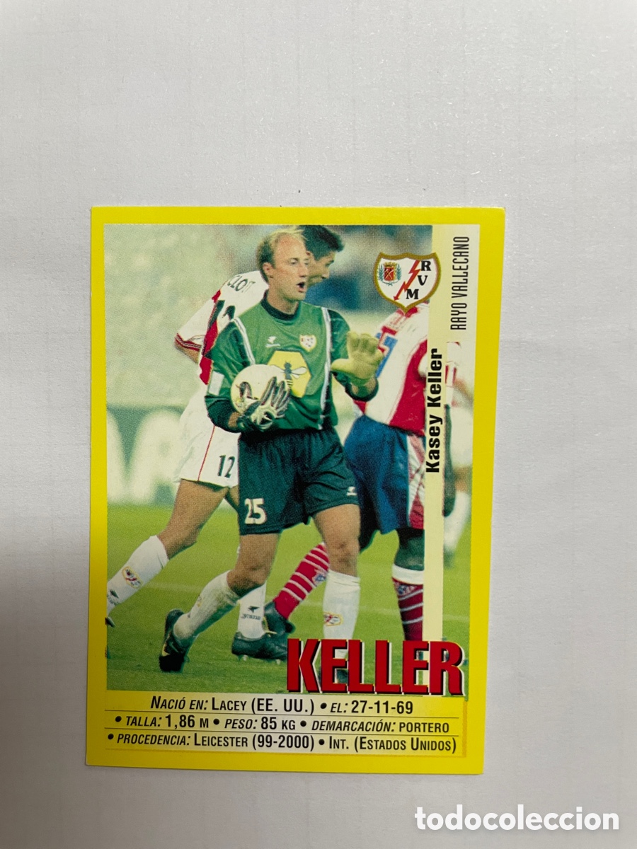 Fu&szlig;ball-Sticker: 361a KELLER (dif&iacute;cil) RAYO VALLECANO SIN PEGAR PANINI LIGA 1999/2000 99 00