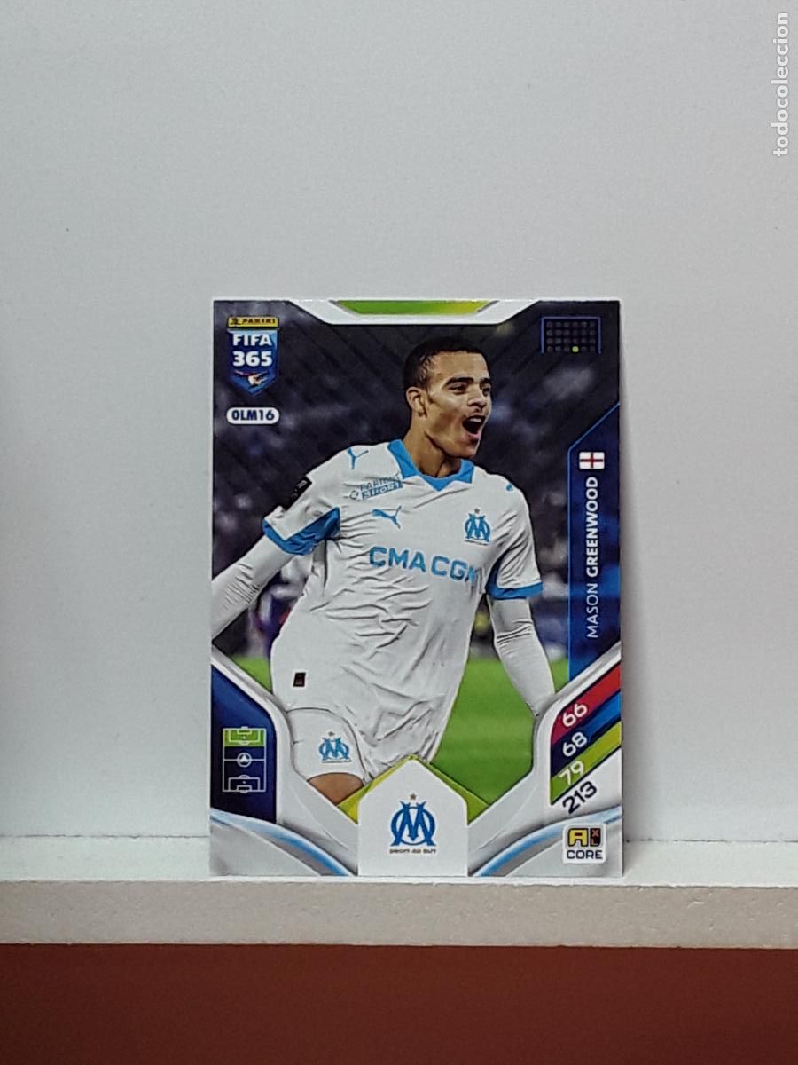 Cromos de F&uacute;tbol: FIFA 365 ADRENALYN 2025 2026 25 26 ALBUM PANINI LIGA N OLM16 OLM 16 MARSEILLE MASON GREENWOOD