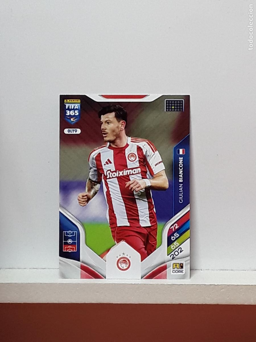 Football Stickers: FIFA 365 ADRENALYN 2025 2026 25 26 ALBUM PANINI LIGA N OLY9 OLY 9 OLYMPIACOS GIULIAN BIANCONE