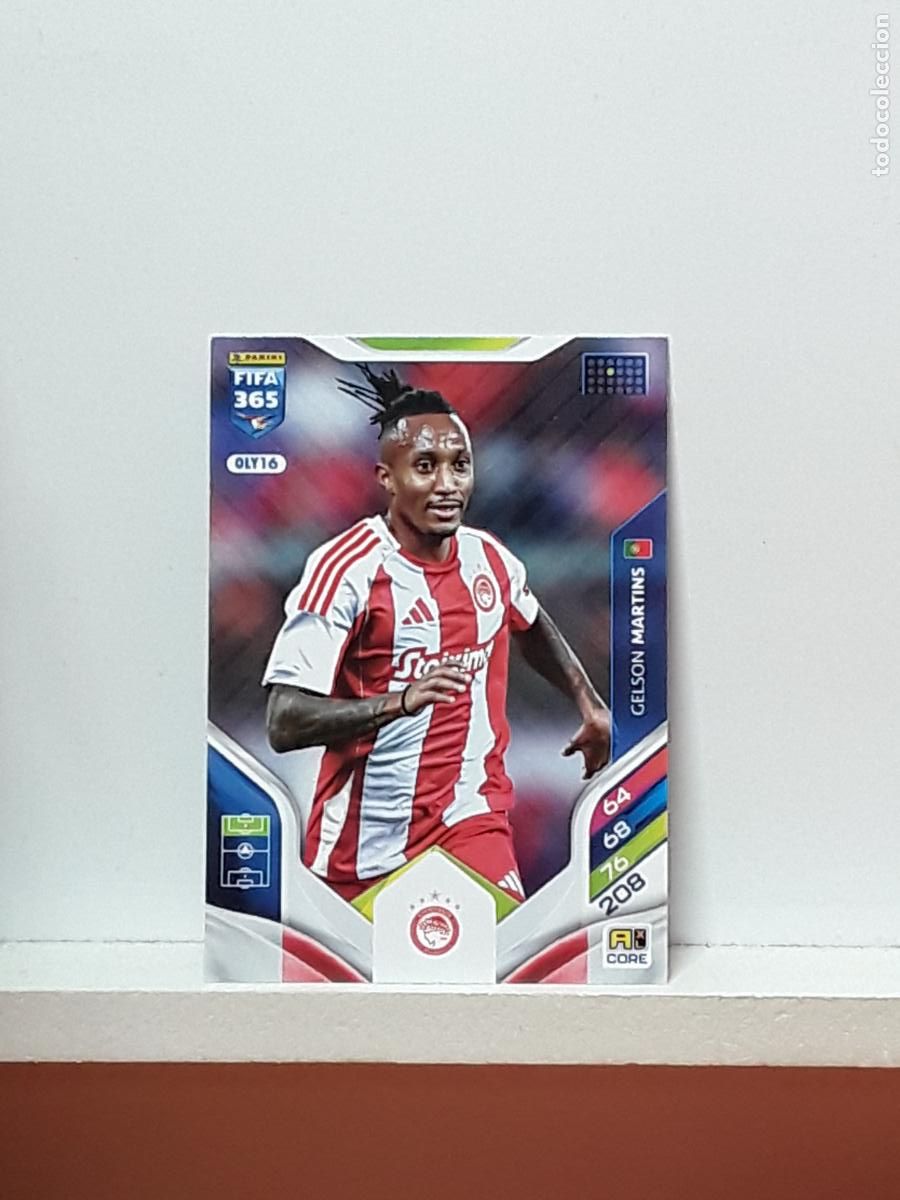 Football Stickers: FIFA 365 ADRENALYN 2025 2026 25 26 ALBUM PANINI LIGA N OLY16 OLY 16 OLYMPIACOS GELSON MARTINS