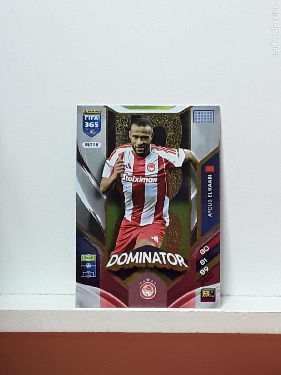 Football Stickers: FIFA 365 ADRENALYN 2025 2026 25 26 ALBUM PANINI LIGA N OLY18 OLY 18 OLYMPIACOS AYOUB EL KAABI