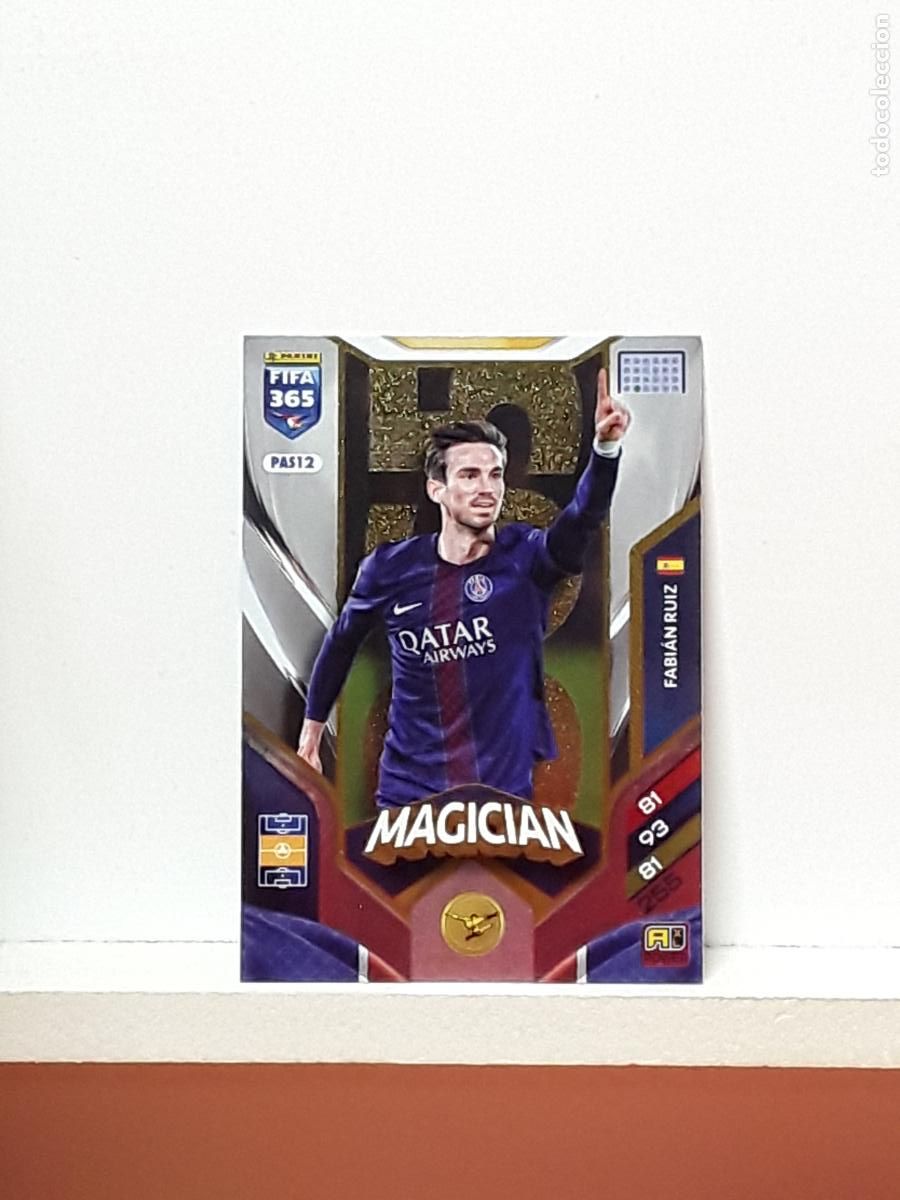 Cromos de F&uacute;tbol: FIFA 365 ADRENALYN 2025 2026 25 26 ALBUM PANINI LIGA N PAS12 PAS 12 PARIS SAINT-GERMAIN FABIAN RUIZ
