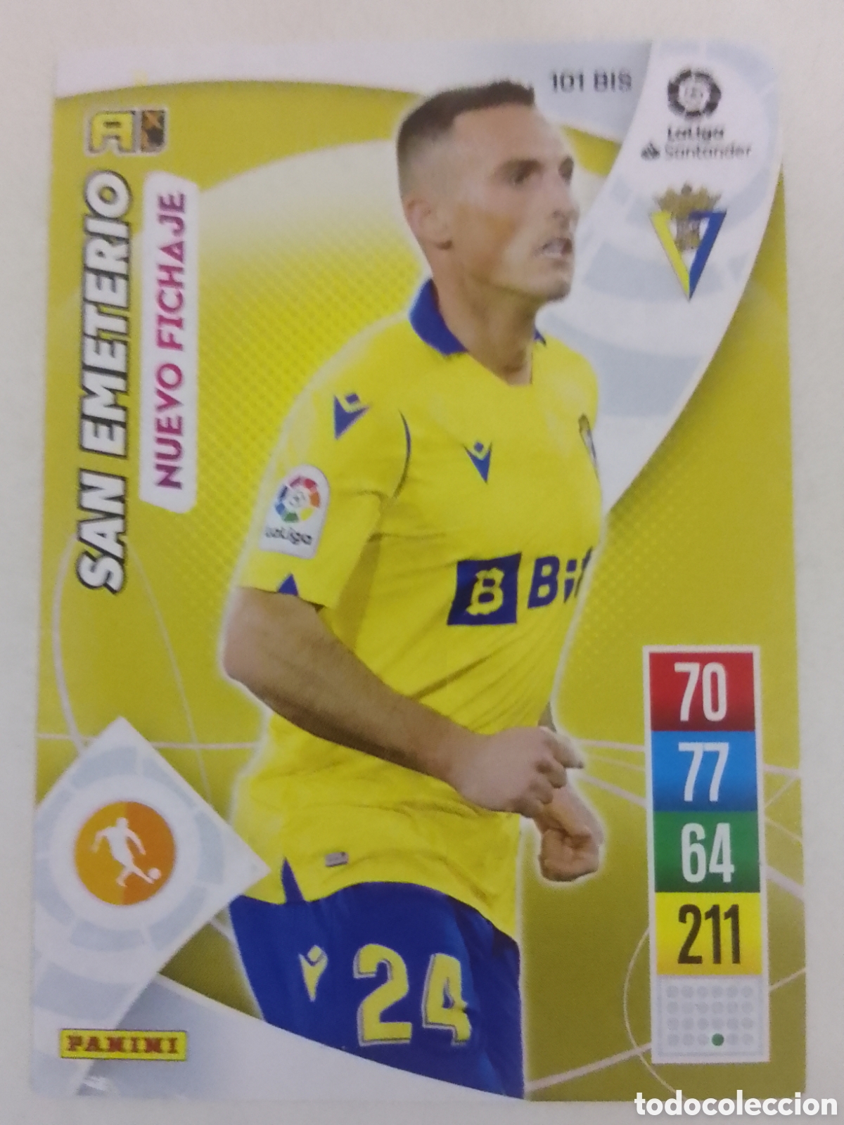 Cromos de F&uacute;tbol: Adrenalyn XL 2021-22 n&deg; 101 BIS San Emeterio &bull; C&aacute;diz. NUEVO FICHAJE.