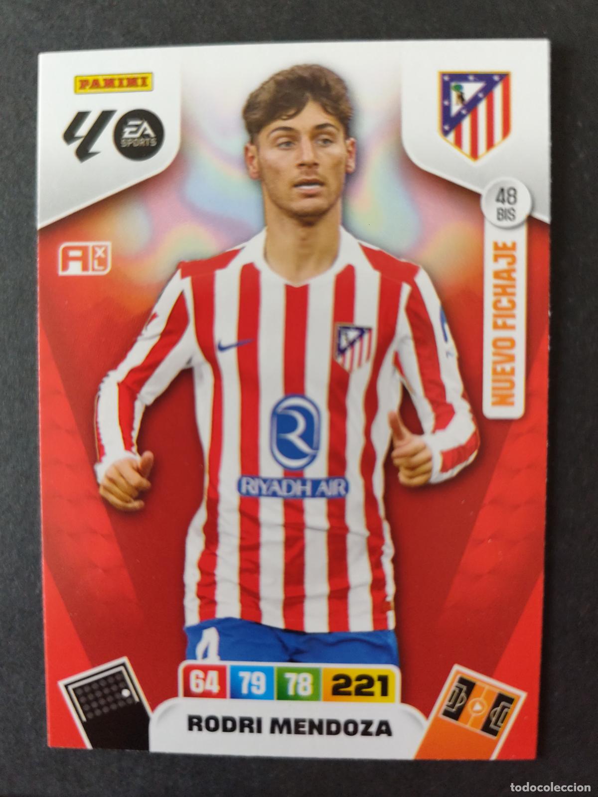 Cromos de F&uacute;tbol: 48 BIS RODRI MENDOZA ATL&Eacute;TICO MADRID NUEVO FICHAJE ACTUALIZACI&Oacute;N ADRENALYN 2025 2026 25 26