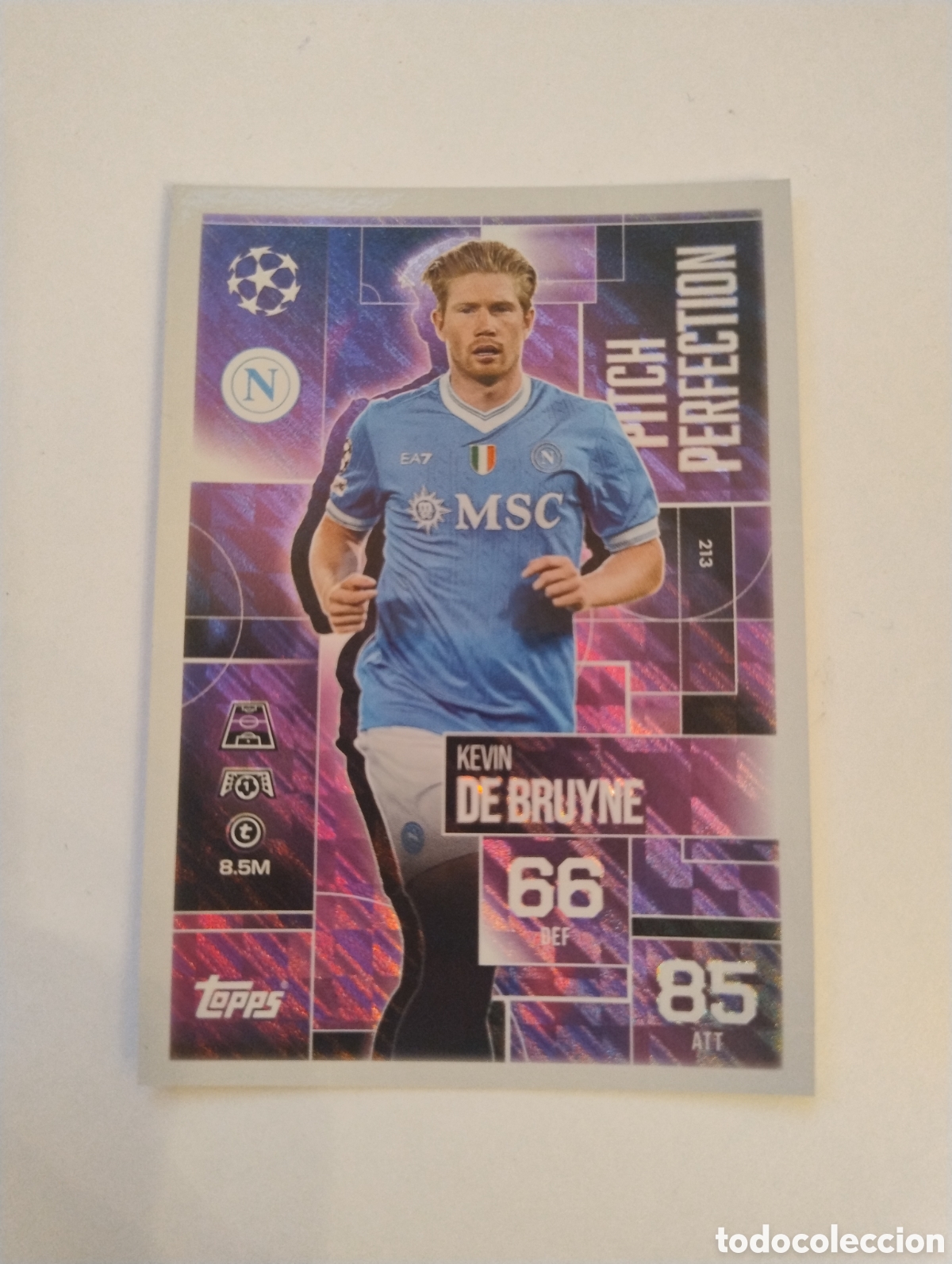 Cromos de F&uacute;tbol: 213 - De Bruyne - N&aacute;poles - Topps Match Attax Extra 2025 - 2026 Pitch Perfection