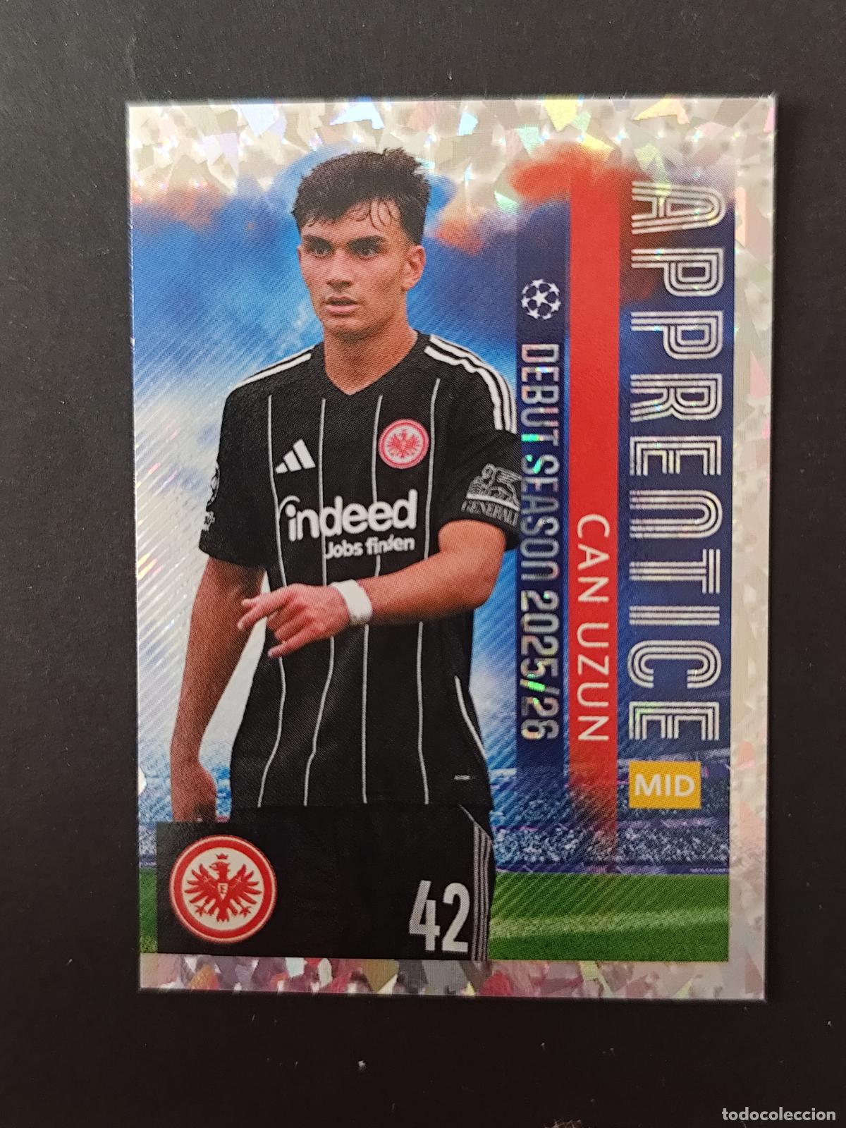 Cromos de F&uacute;tbol: 175 CAN UZUN EINTRACHT FRANKFURT APPRENTICE STICKER CHAMPIONS LEAGUE 2025 2026 25 26 TOPPS