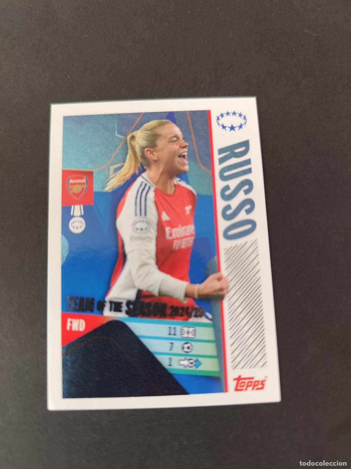 Cromos de F&uacute;tbol: 24 ALESSIA RUSSO TEAM OF THE SEASON ARSENAL STICKER CHAMPIONS LEAGUE 2025 2026 25 26 TOPPS