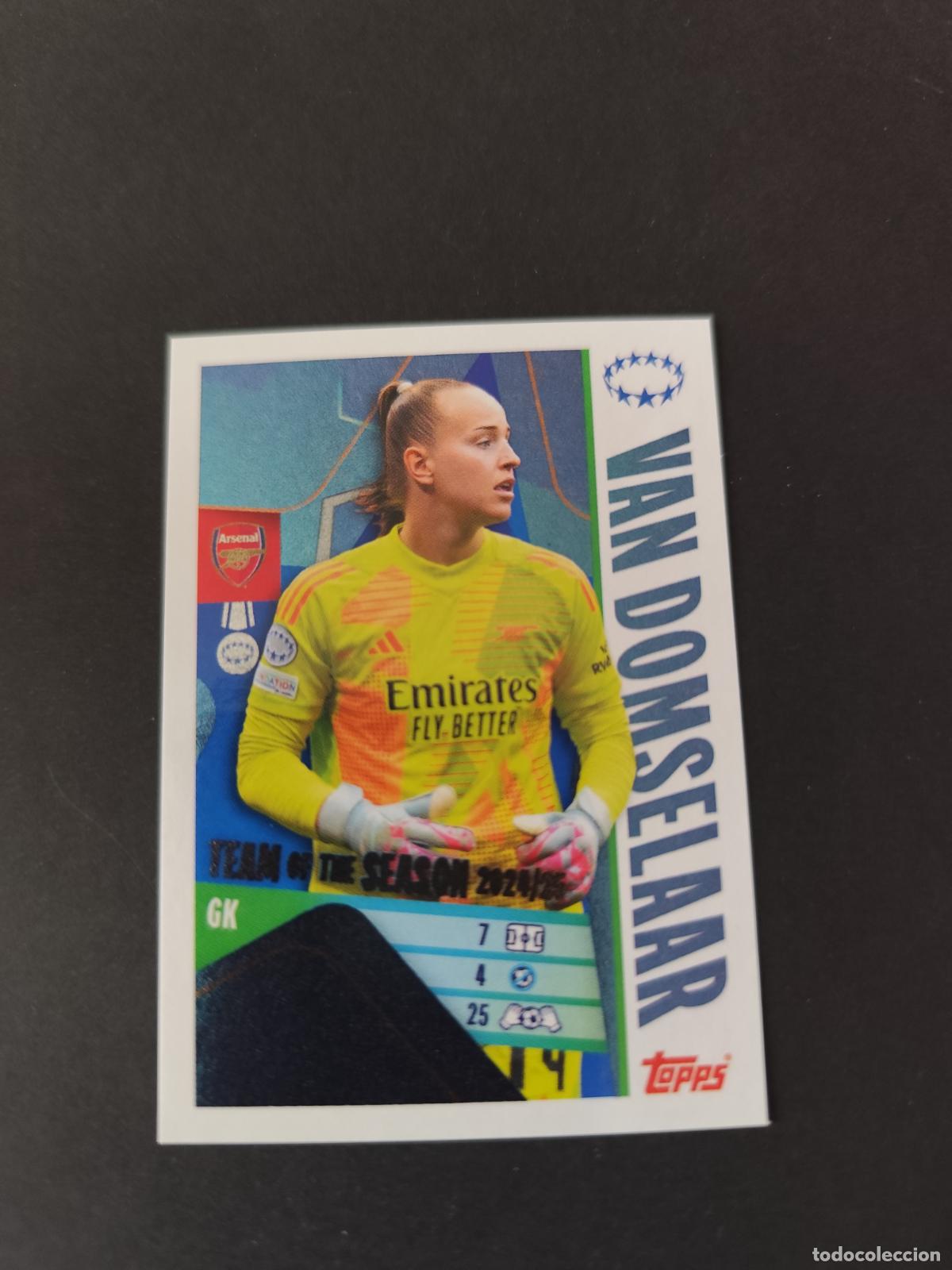 Cromos de F&uacute;tbol: 15 VAN DOMSELAAR TEAM OF THE SEASON ARSENAL STICKER CHAMPIONS LEAGUE 2025 2026 25 26 TOPPS