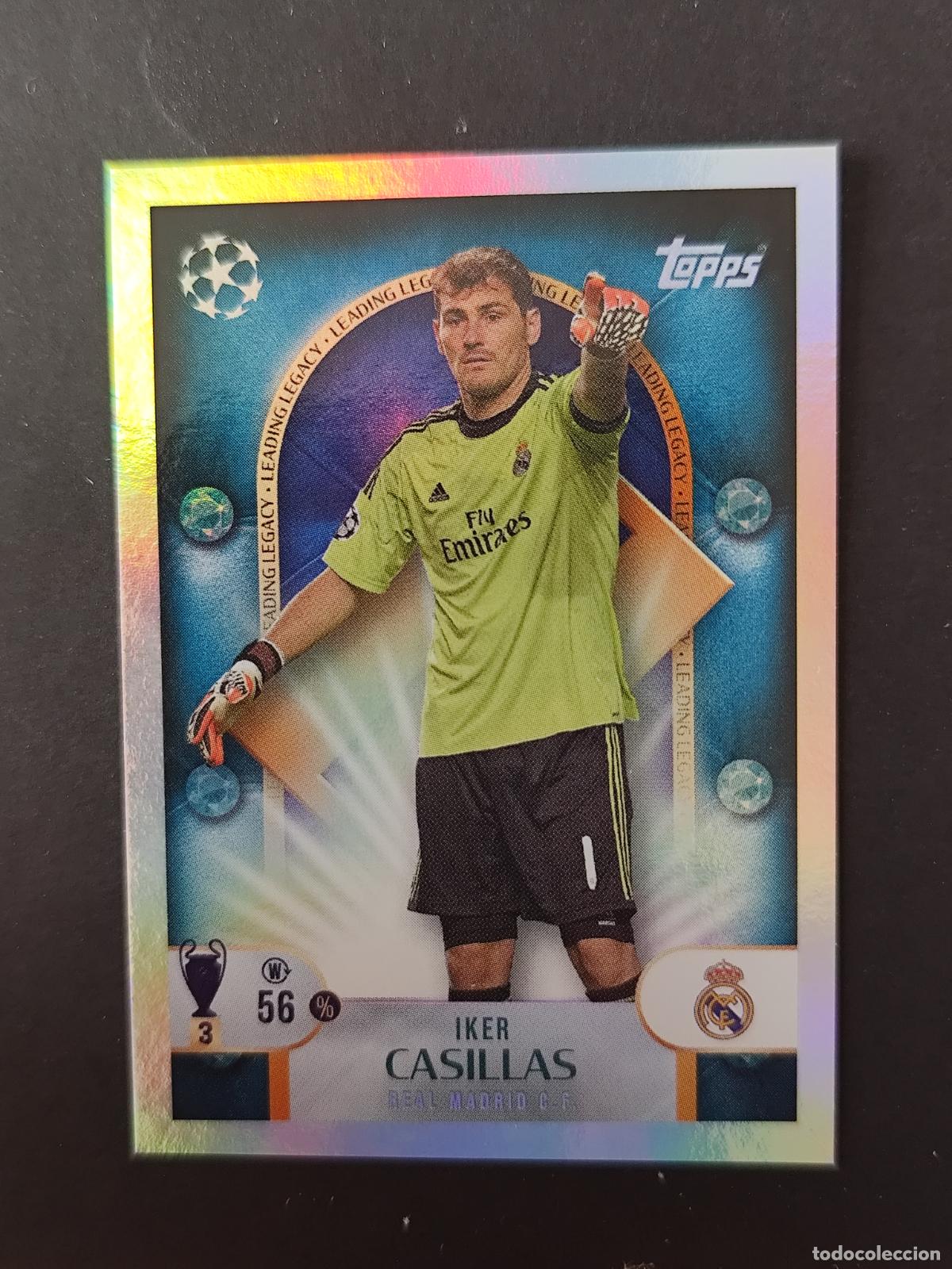 Cromos de F&uacute;tbol: 266 IKER CASILLAS LEADING LEGACY REAL MADRID STICKER CHAMPIONS LEAGUE 2025 2026 25 26 TOPPS