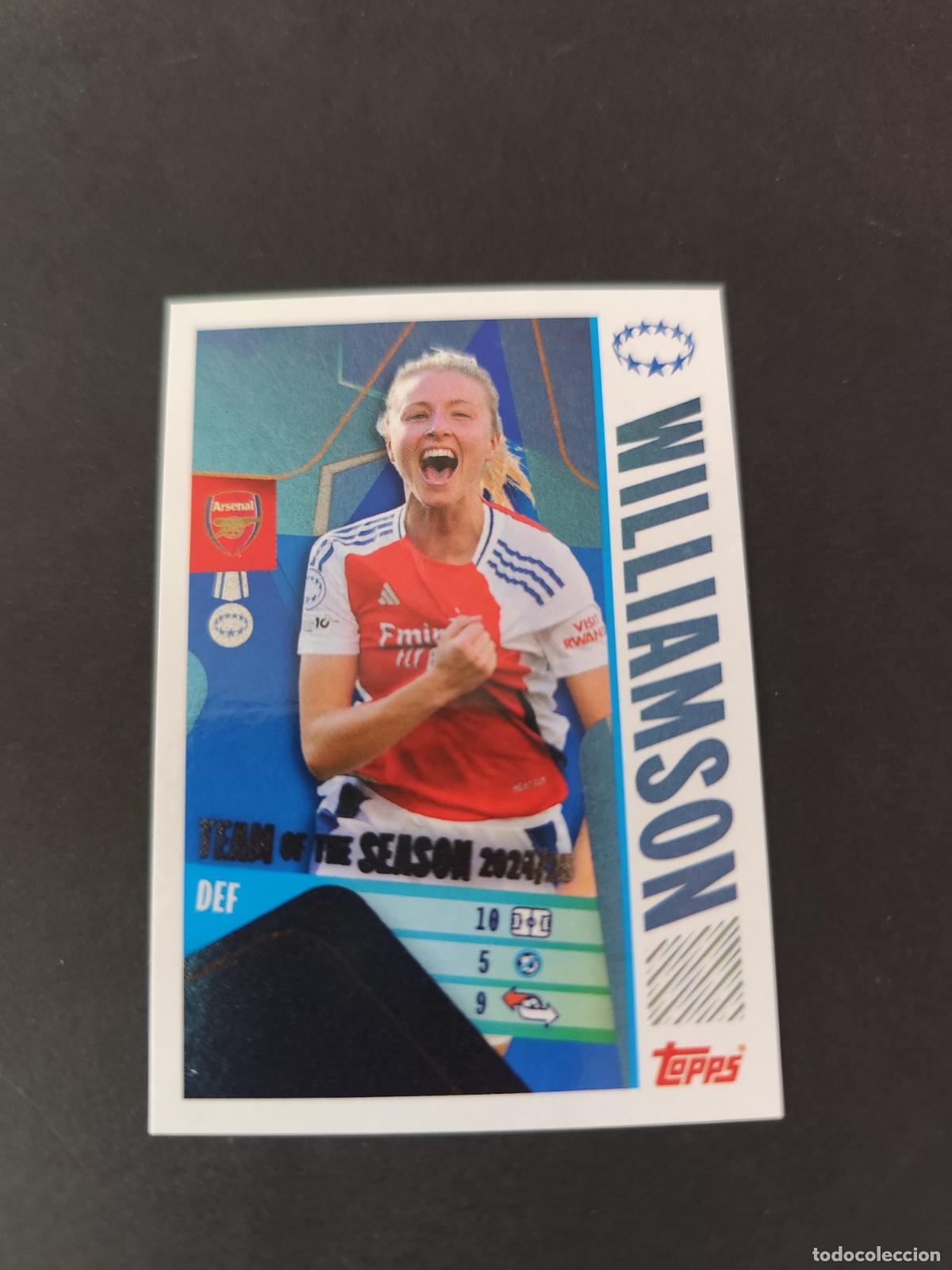 Cromos de Futebol: 17 LEAH WILLIAMSON TEAM OF THE SEASON ARSENAL STICKER CHAMPIONS LEAGUE 2025 2026 25 26 TOPPS
