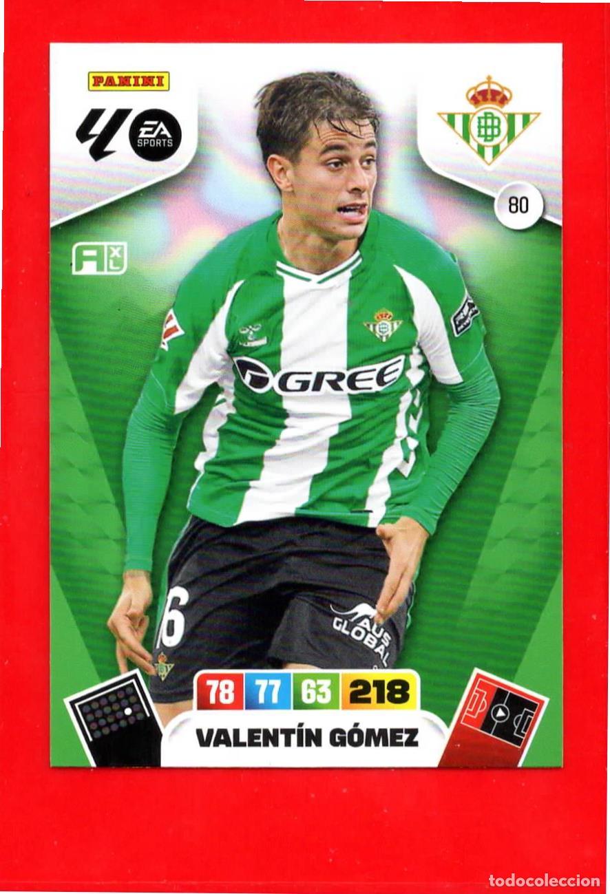 Cromos de F&uacute;tbol: 80 Valent&iacute;n G&oacute;mez - REAL BETIS - Adrenalyn Liga 2026 25 26