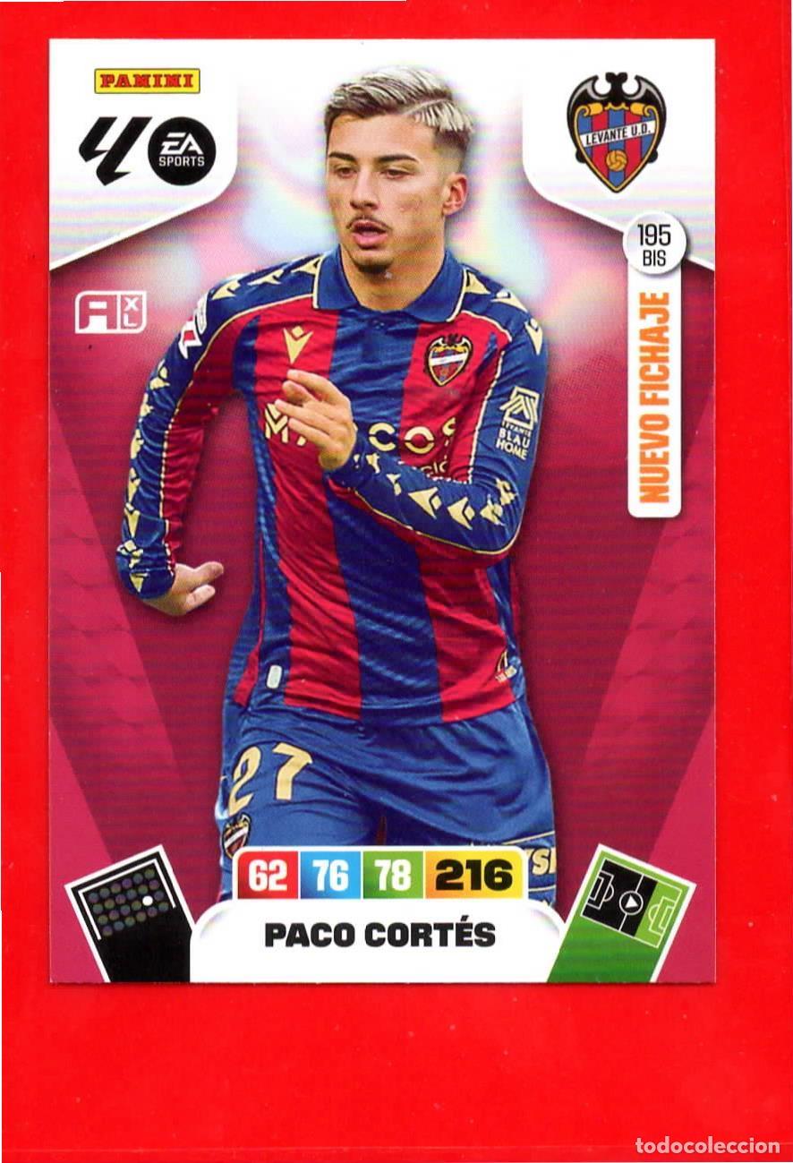 Fu&szlig;ball-Sticker: 195 BIS Paco Cort&eacute;s - LEVANTE U.D. - Nuevo Fichaje - Adr Plus - Adrenalyn Liga 2026 25 26 195BIS
