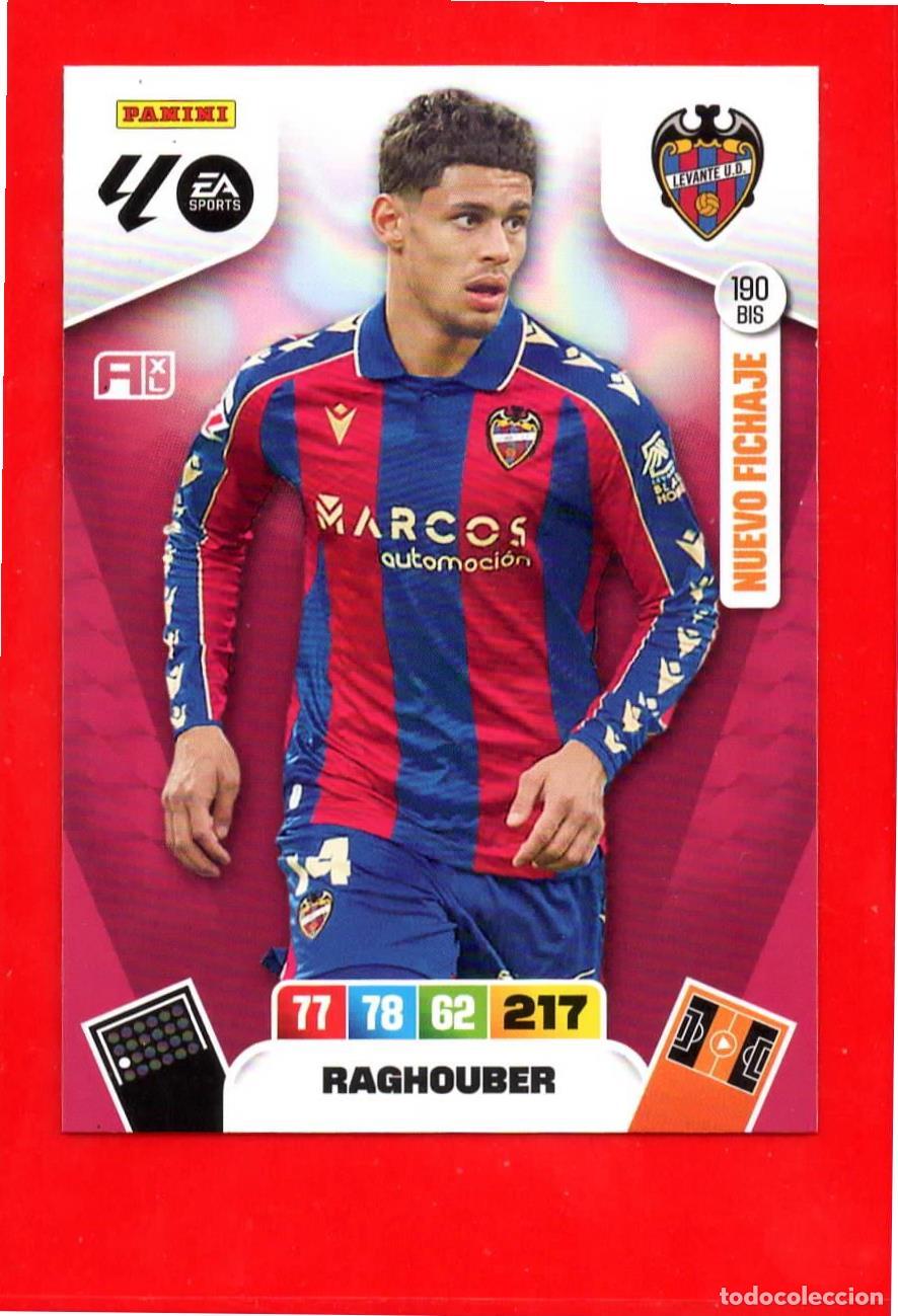 Fu&szlig;ball-Sticker: 190 BIS Raghouber - LEVANTE U.D. - Nuevo Fichaje - Adr Plus - Adrenalyn Liga 2026 25 26 190BIS
