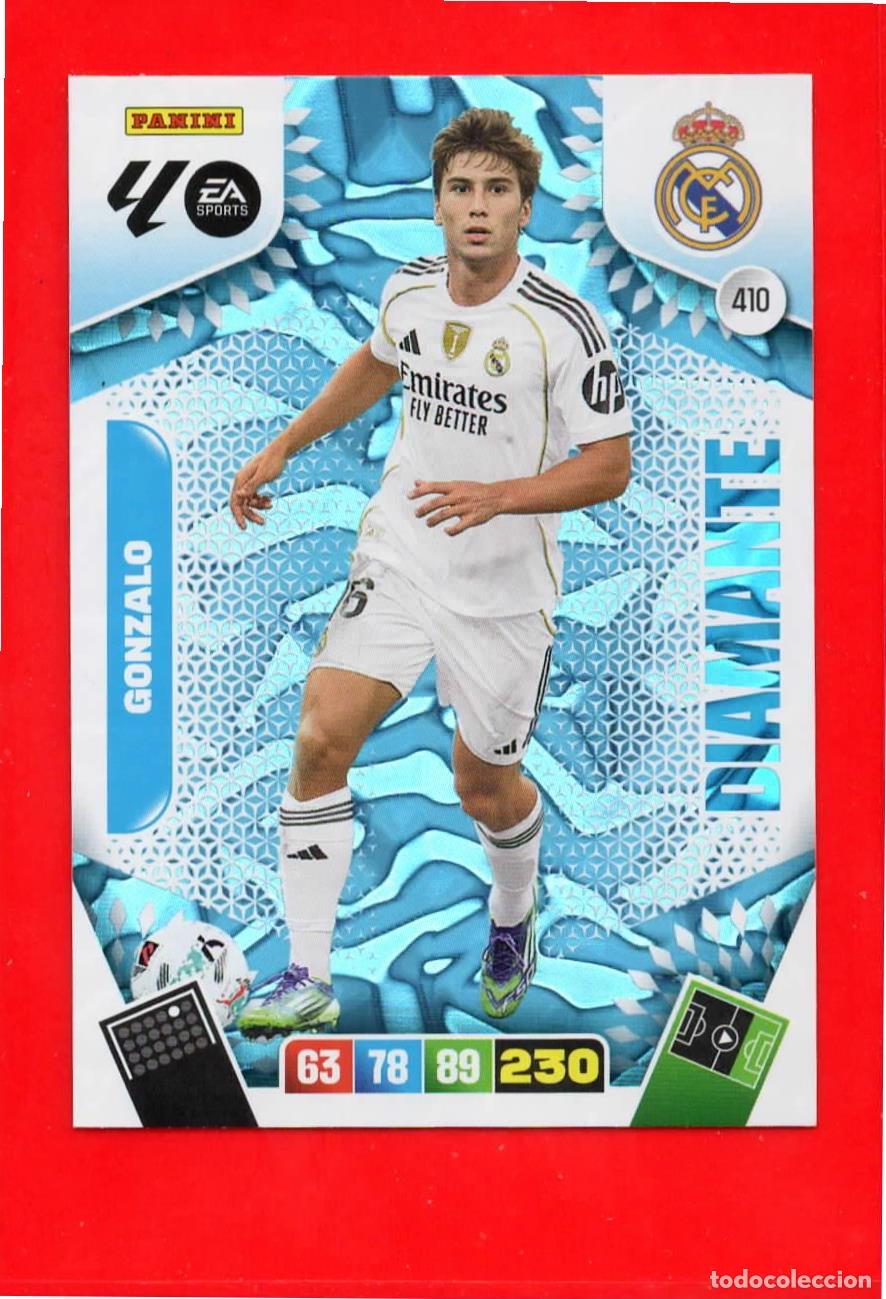 Cartes &agrave; collectionner de Football: 410 Gonzalo - REAL MADRID - Diamante - Adrenalyn Liga 2026 25 26