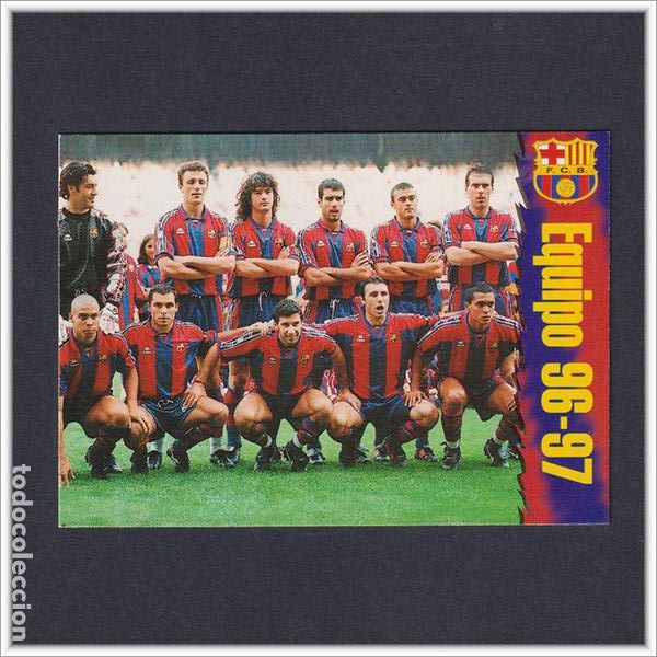 Cromos de F&uacute;tbol: COLECCI&Oacute;N OFICIAL FC BARCELONA 1996 1997 96 97 PANINI EQUIPO FIGO GUARDIOLA 9 CARD ALBUM LIGA BAR&Ccedil;A