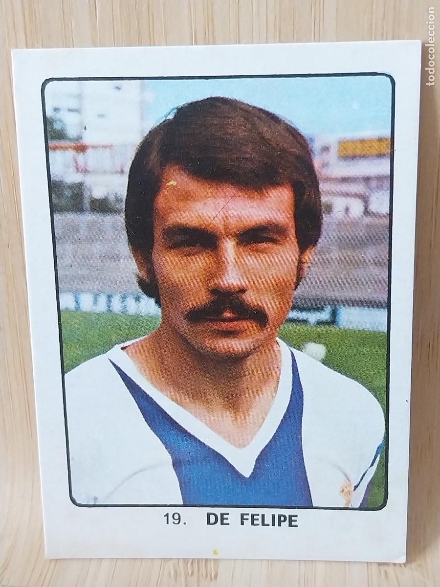 Cromos de F&uacute;tbol: DE FELIPE R C D ESPA&Ntilde;OL A&Ntilde;O 1974 CAMPEONES DEPORTE MUNDIAL KEISA CROMO 19 * SIN PEGAR NUNCA ORIGINAL