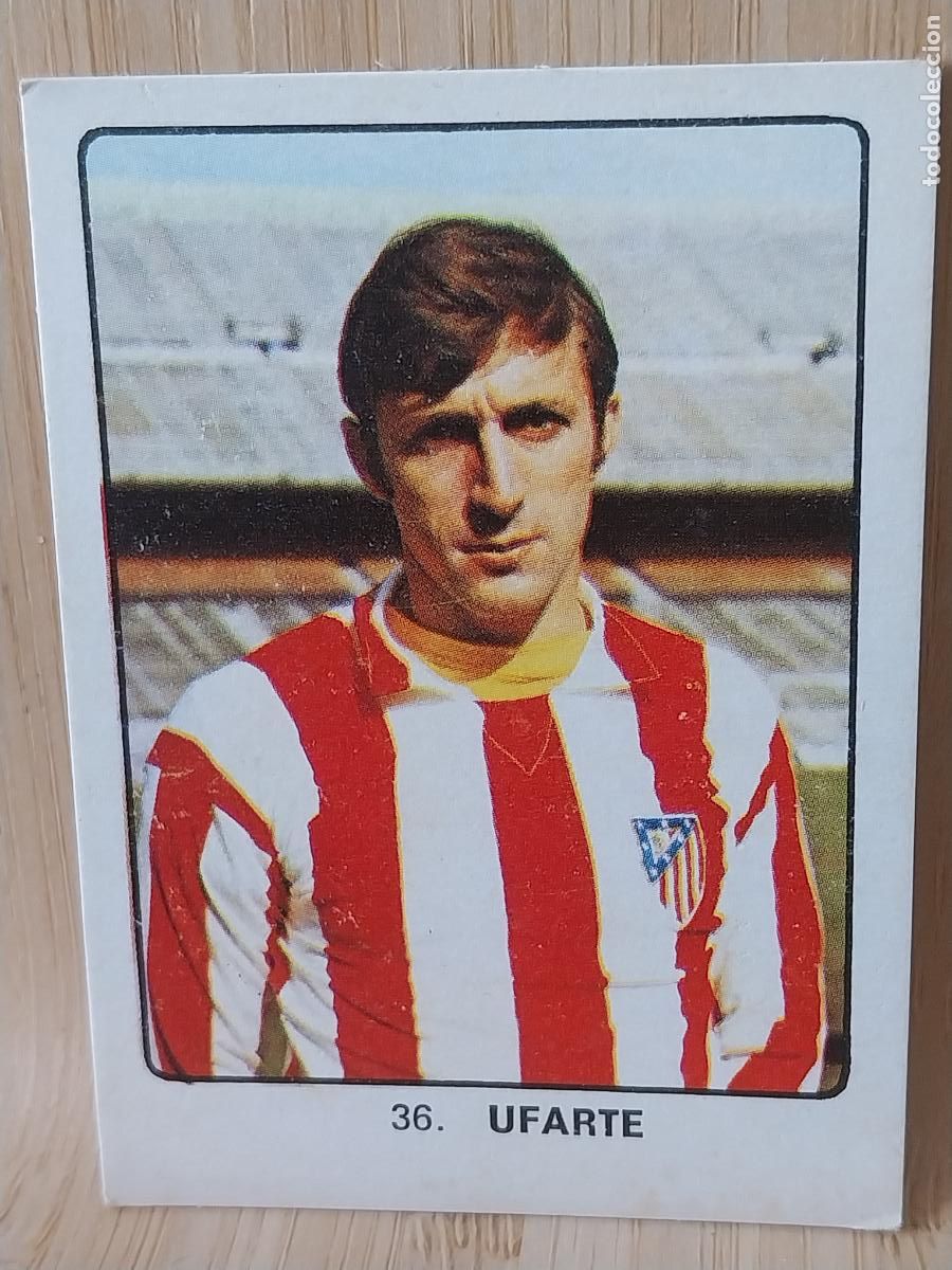 Cromos de F&uacute;tbol: UFARTE ATLETICO MADIRD A&Ntilde;O 1974 CAMPEONES DEPORTE MUNDIAL KEISA CROMO 36 * SIN PEGAR NUNCA ORIGINAL