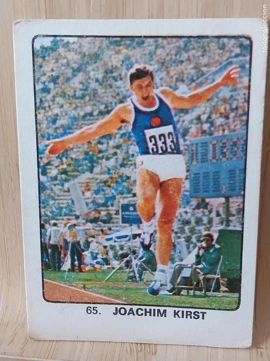 Cromos de F&uacute;tbol: JOACHIM KIRST A&Ntilde;O 1974 CAMPEONES DEPORTE MUNDIAL KEISA CROMO 65 * SIN PEGAR NUNCA ORIGINAL