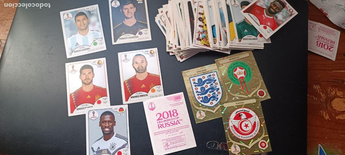 Football Stickers: LOTE PANINI 120 CROMOS MUNDIAL RUSIA 2018 TRASERA ROSA SE VENDEN SUELTOS