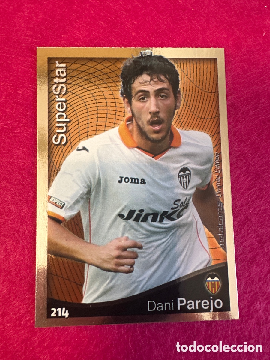 Football Stickers: 214 DANI PAREJO (VALENCIA)SUPERSTAR BRILLO LISO MUNDICROMO 2015 QUIZ LIGA 14 15 LIMITED EDITION