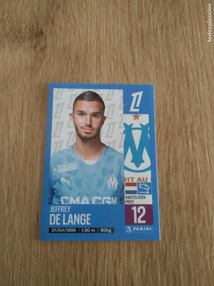 Cromos de Futebol: 213 DE LANGE OLYMPIQUE MARSELLA CROMO FUTBOL PANINI LIGUE 1 FOOT 24-25 LIGA FRANCIA 2024-2025