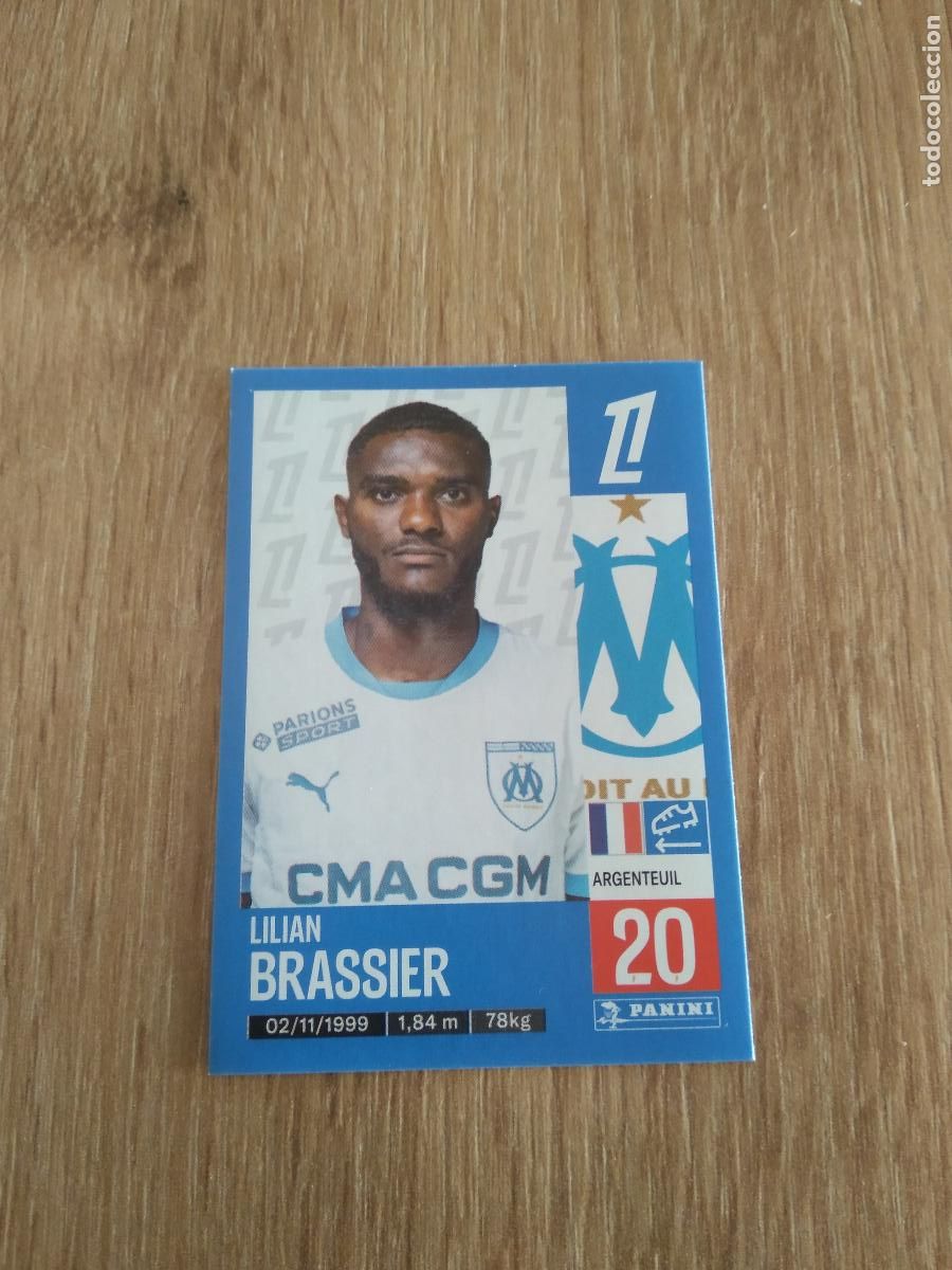 Cromos de F&uacute;tbol: 216 BRASSIER OLYMPIQUE MARSELLA CROMO FUTBOL PANINI LIGUE 1 FOOT 24-25 LIGA FRANCIA 2024-2025