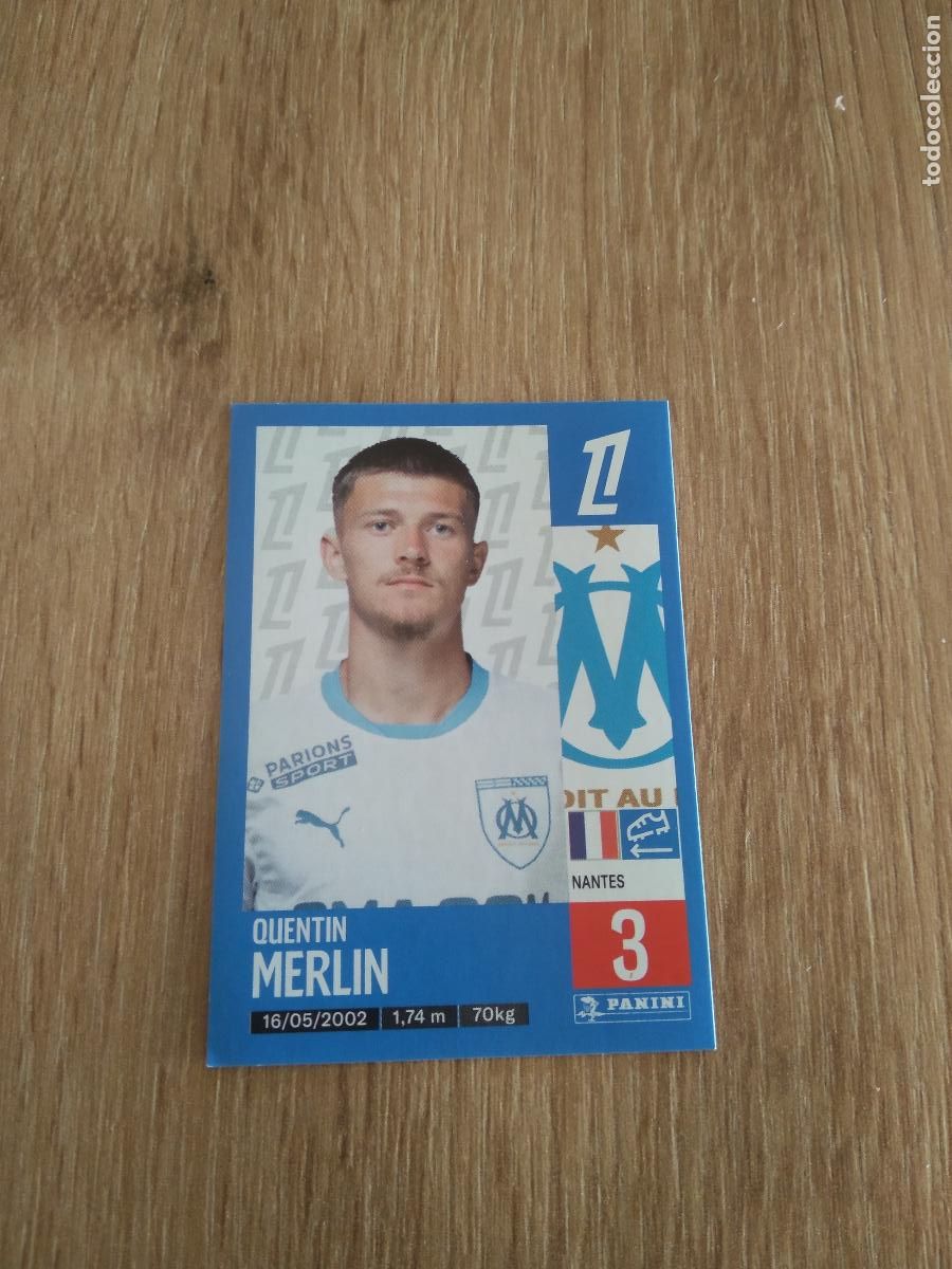 Football Stickers: 221 QUENTIN MERLIN OLYMPIQUE MARSELLA CROMO FUTBOL PANINI LIGUE 1 FOOT 24-25 LIGA FRANCIA 2024-2025