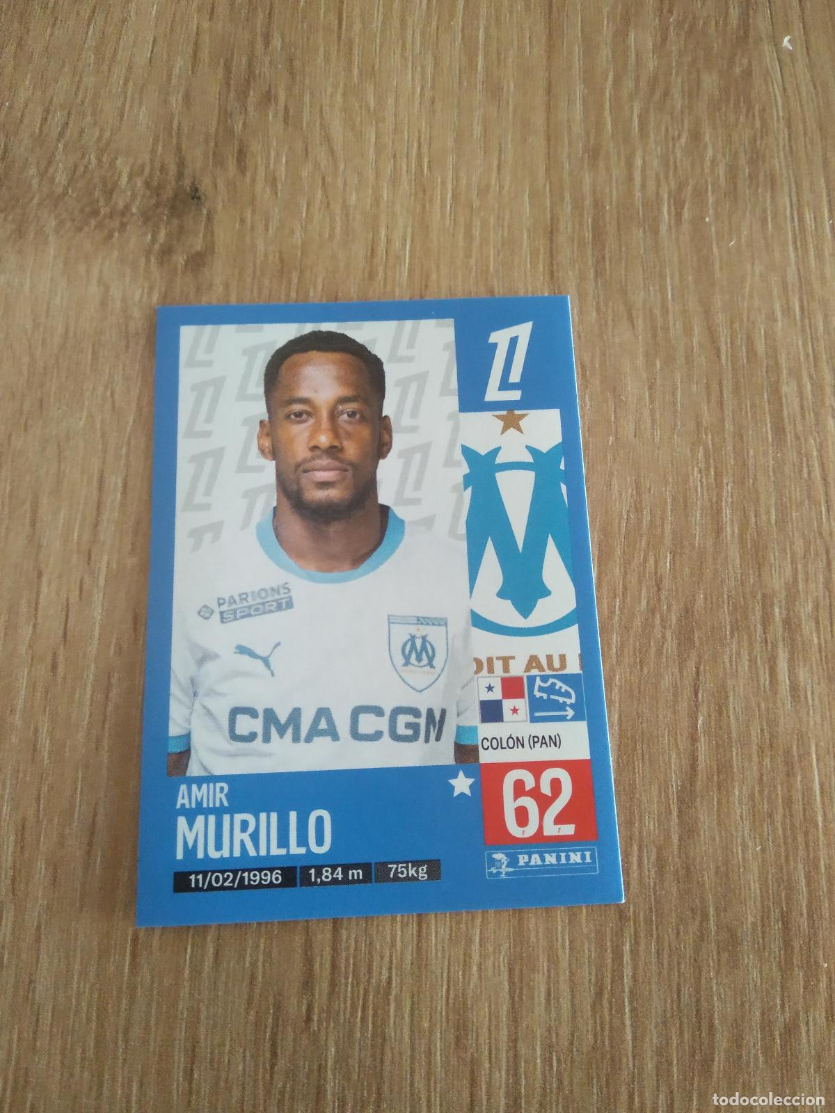 Football Stickers: 222 AMIR MURILLO OLYMPIQUE MARSELLA CROMO FUTBOL PANINI LIGUE 1 FOOT 24-25 LIGA FRANCIA 2024-2025