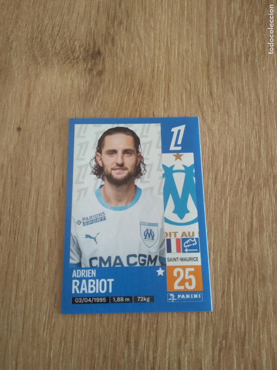 Cromos de F&uacute;tbol: 228 RABIOT OLYMPIQUE MARSELLA CROMO FUTBOL PANINI LIGUE 1 FOOT 24-25 LIGA FRANCIA 2024-2025