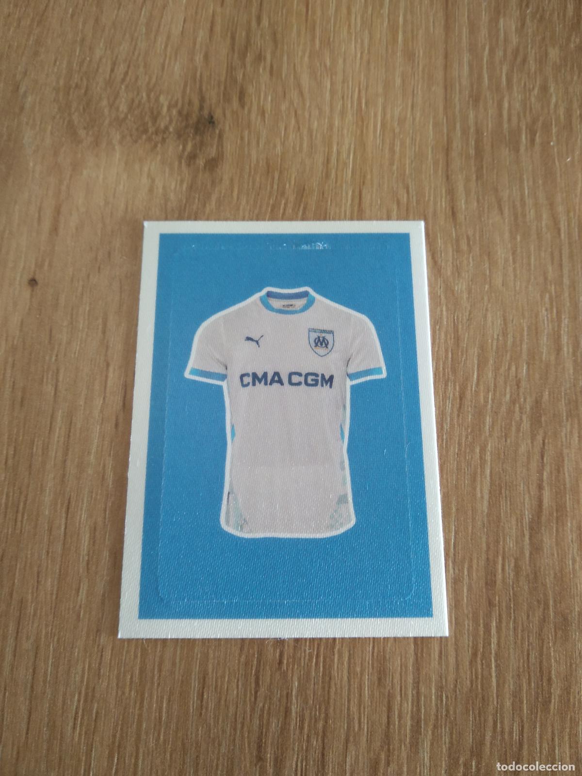 Cromos de F&uacute;tbol: 231 CAMISETA OLYMPIQUE MARSELLA CROMO FUTBOL PANINI LIGUE 1 FOOT 24-25 LIGA FRANCIA 2024-2025