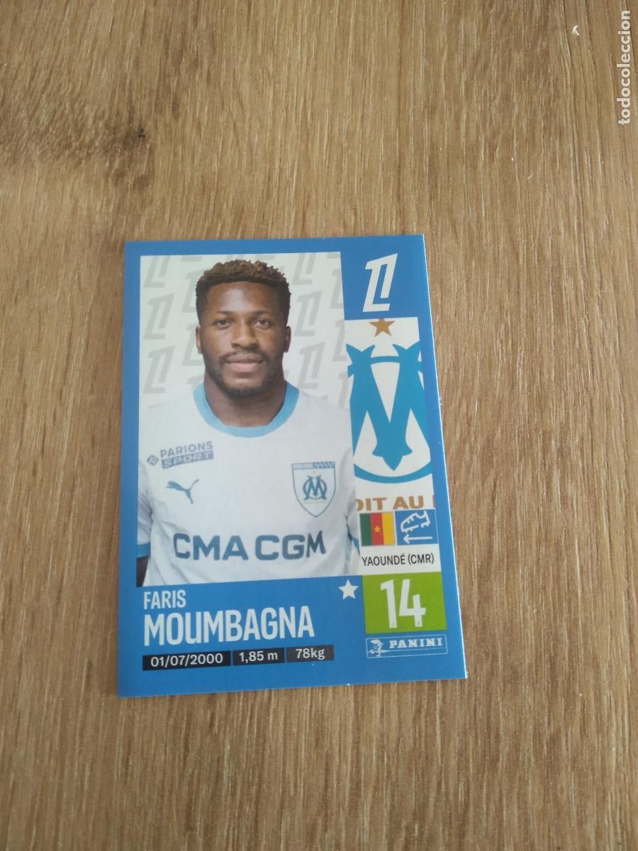 Cromos de F&uacute;tbol: 234 MOUMBAGNA OLYMPIQUE MARSELLA CROMO FUTBOL PANINI LIGUE 1 FOOT 24-25 LIGA FRANCIA 2024-2025