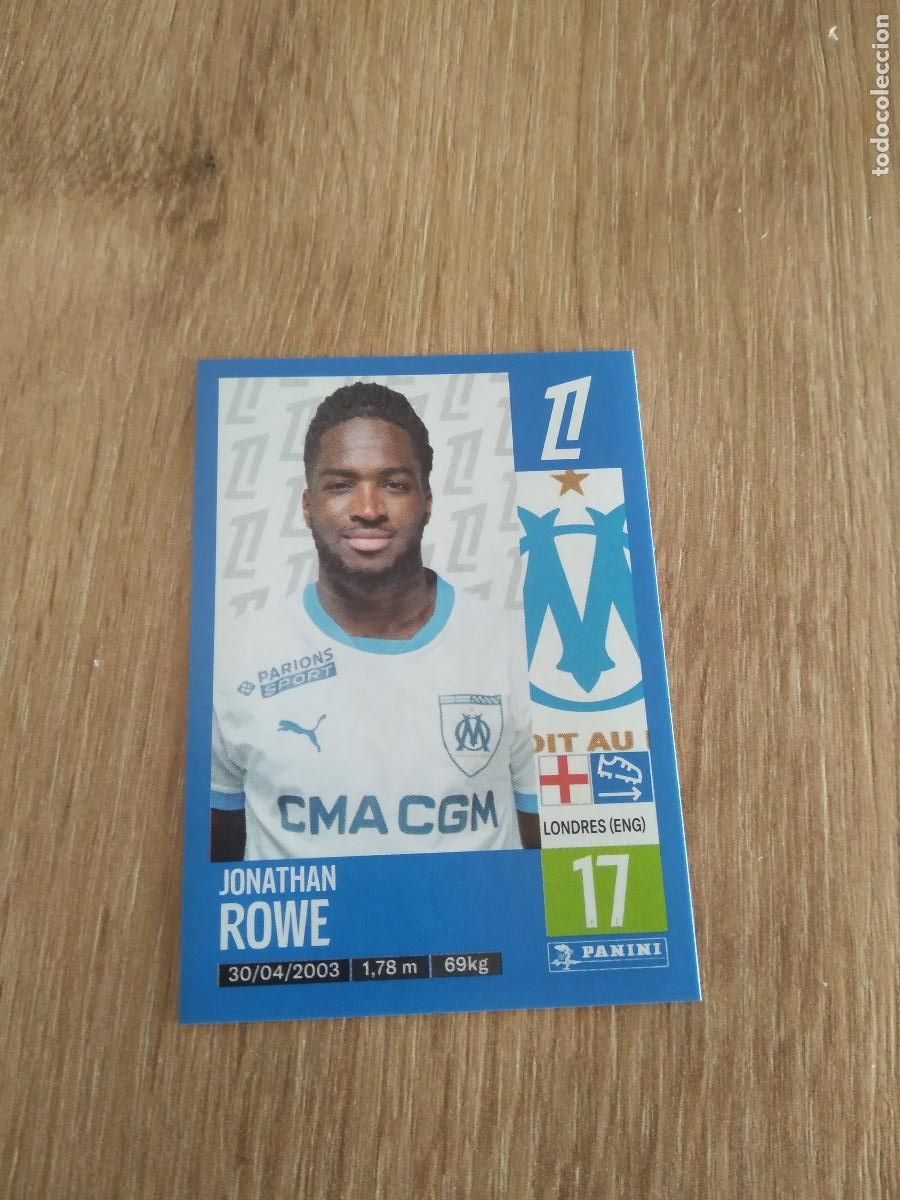 Cromos de F&uacute;tbol: 235 JONATHAN ROWE OLYMPIQUE MARSELLA CROMO FUTBOL PANINI LIGUE 1 FOOT 24-25 LIGA FRANCIA 2024-2025