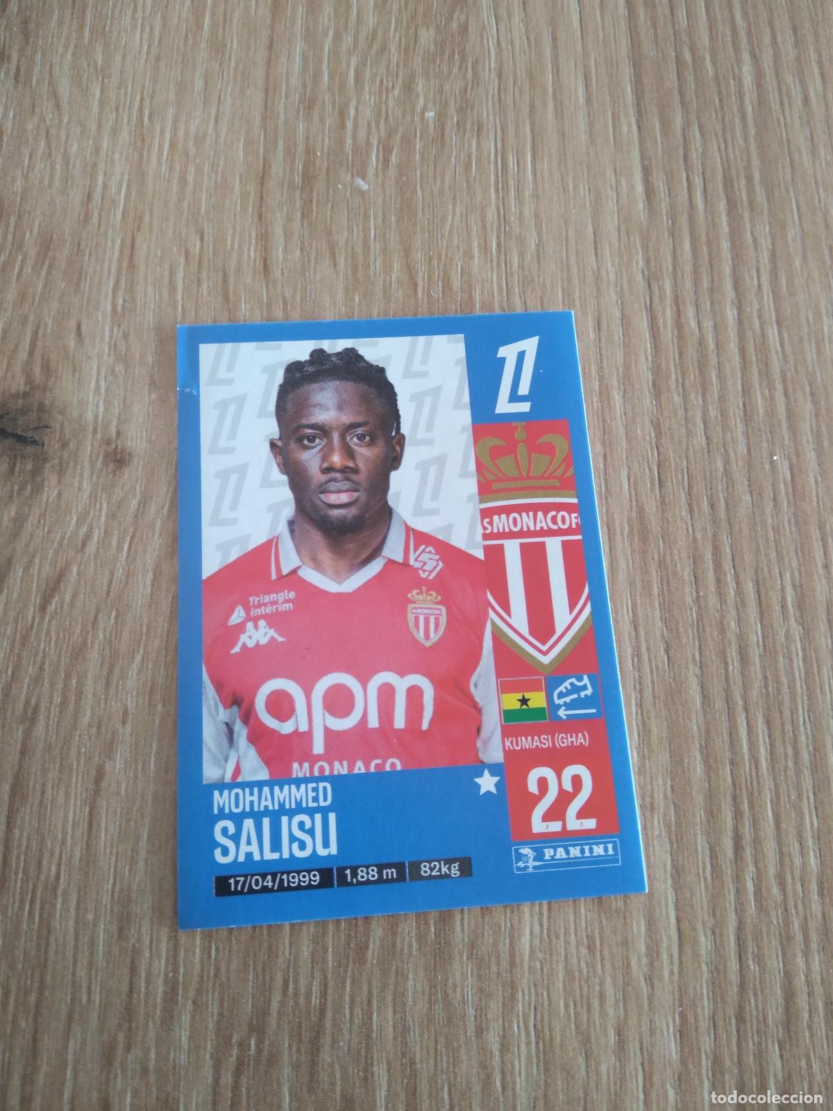 Cromos de F&uacute;tbol: 245 MOHAMMED SALISU MONACO CROMO FUTBOL PANINI LIGUE 1 FOOT 24-25 LIGA FRANCIA 2024-2025