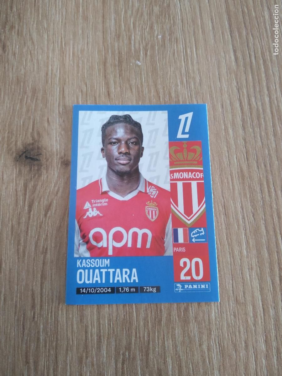 Cromos de F&uacute;tbol: 244 OUATTARA MONACO CROMO FUTBOL PANINI LIGUE 1 FOOT 24-25 LIGA FRANCIA 2024-2025