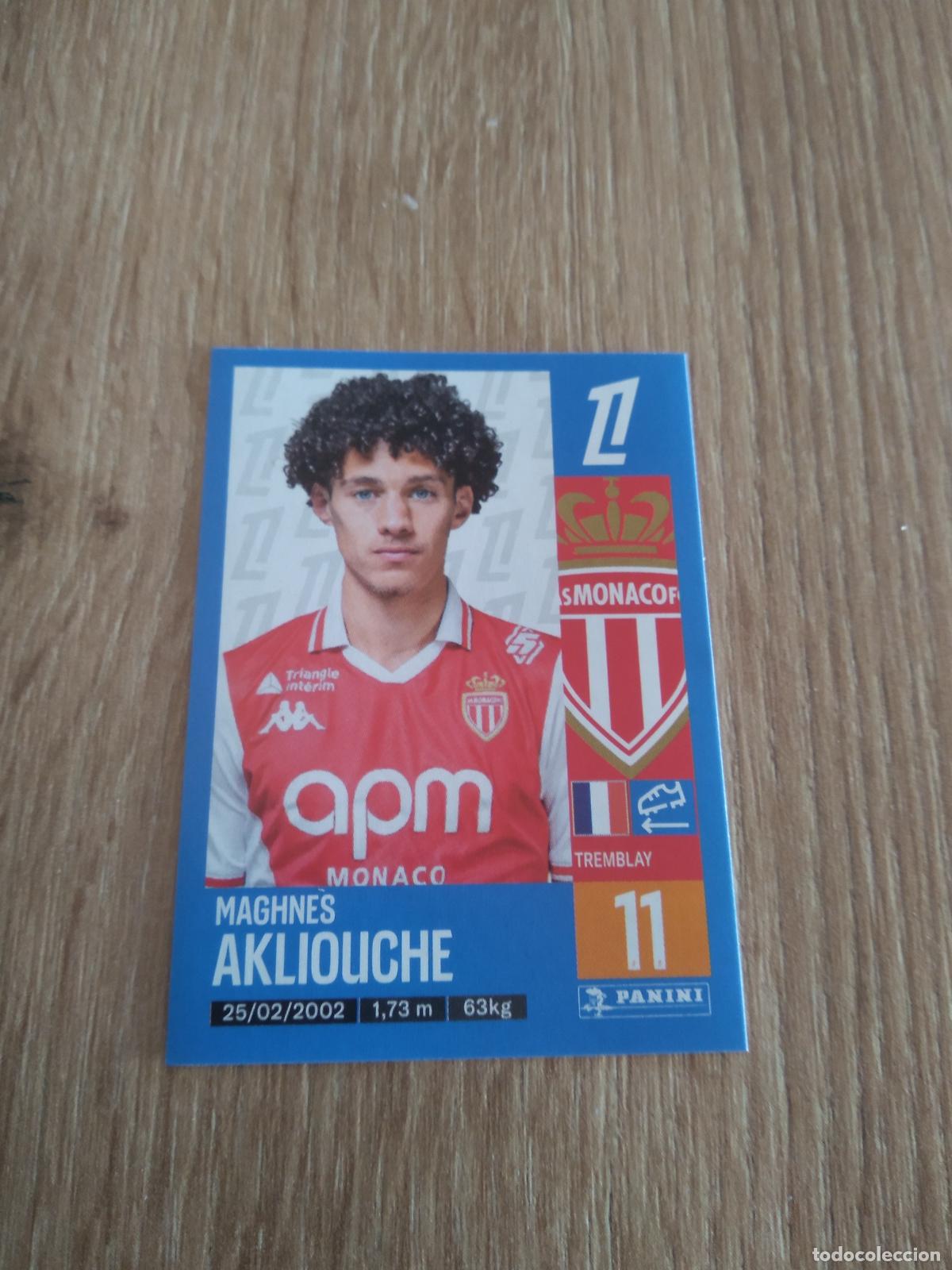 Cromos de F&uacute;tbol: 249 MAGHNES AKLIOUCHE MONACO CROMO FUTBOL PANINI LIGUE 1 FOOT 24-25 LIGA FRANCIA 2024-2025