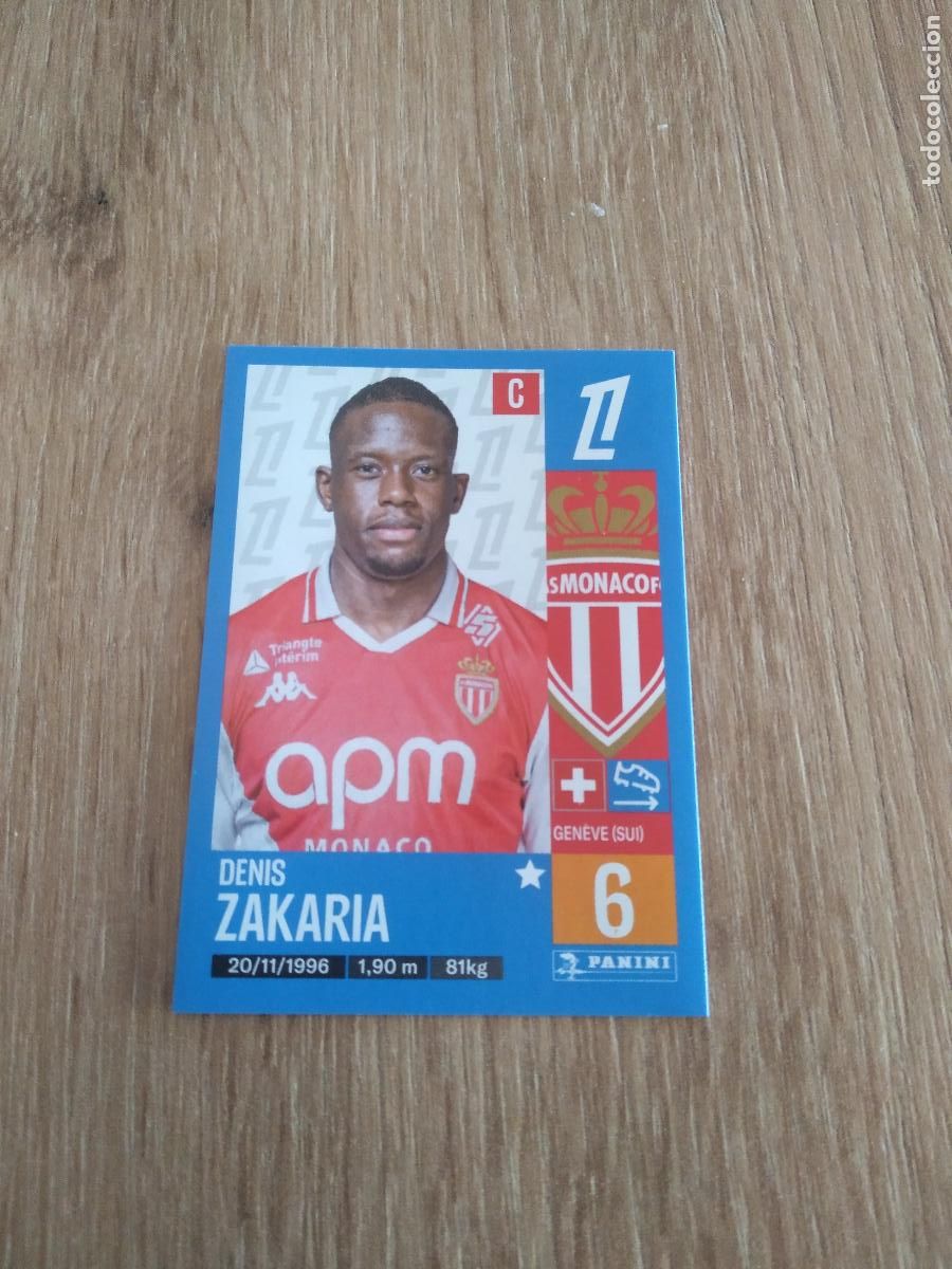 Cromos de F&uacute;tbol: 255 DENIS ZAKARIA MONACO CROMO FUTBOL PANINI LIGUE 1 FOOT 24-25 LIGA FRANCIA 2024-2025
